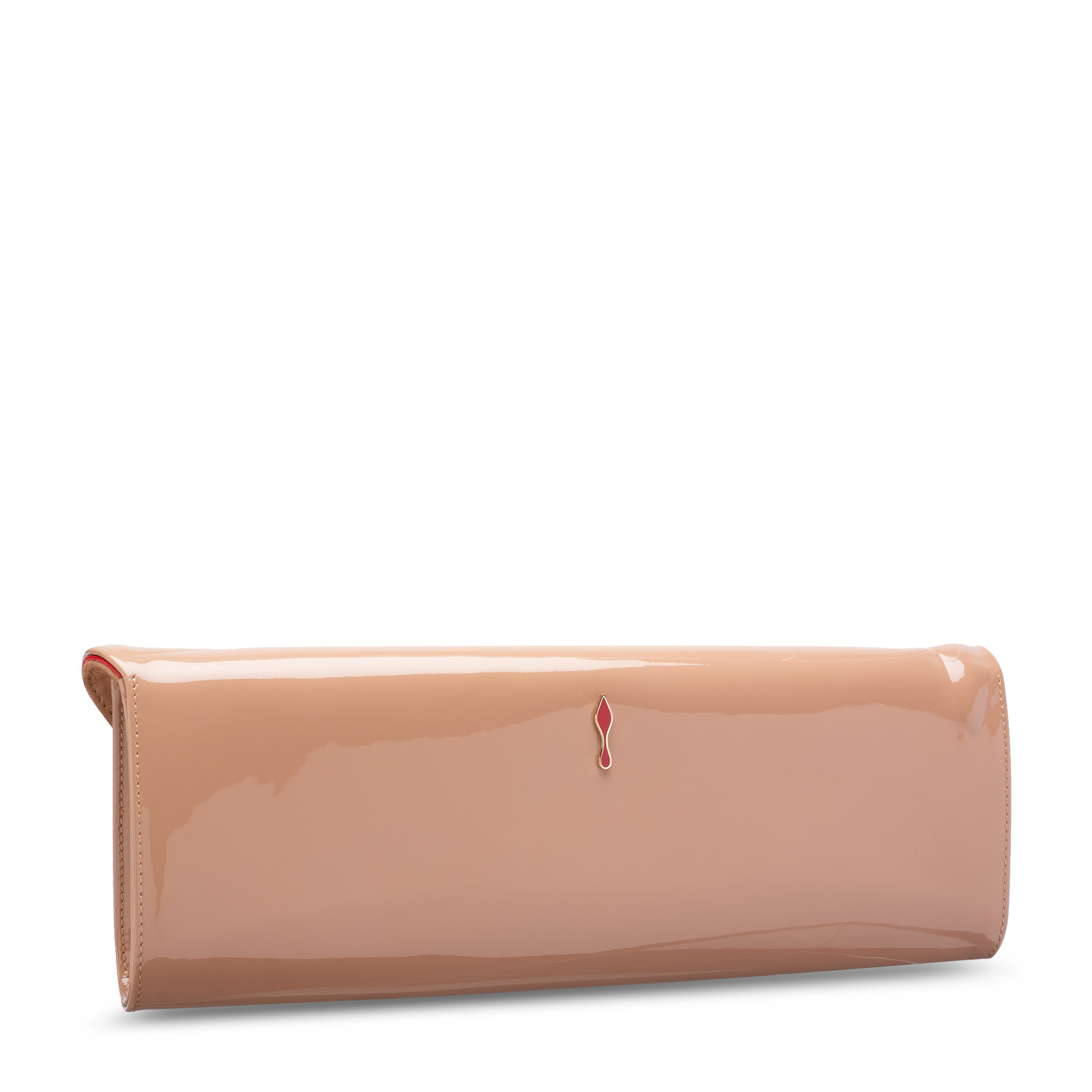 So Kate Baguette patent clutch, Beige