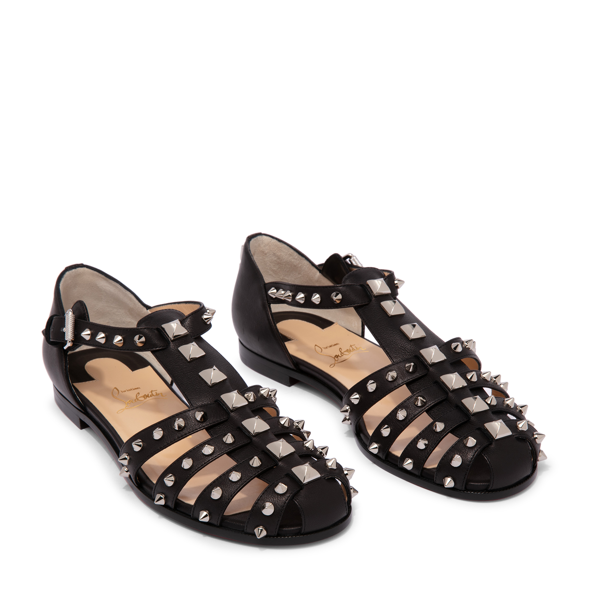 Loubiclou sandals, Black