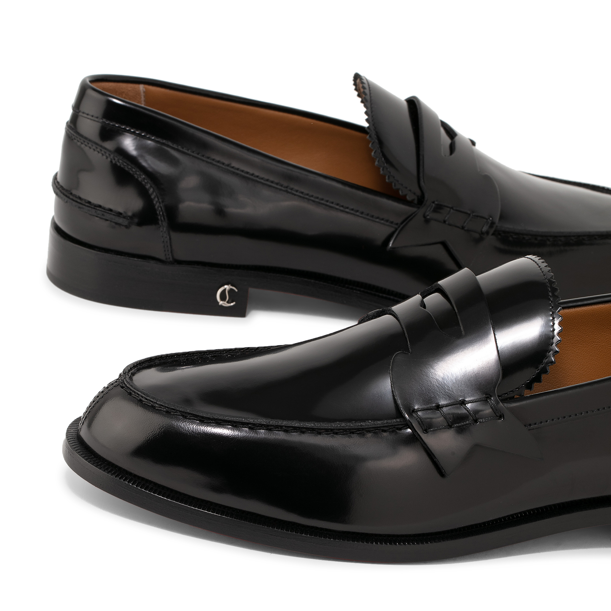 No Penny Flat moccasin loafers, Black