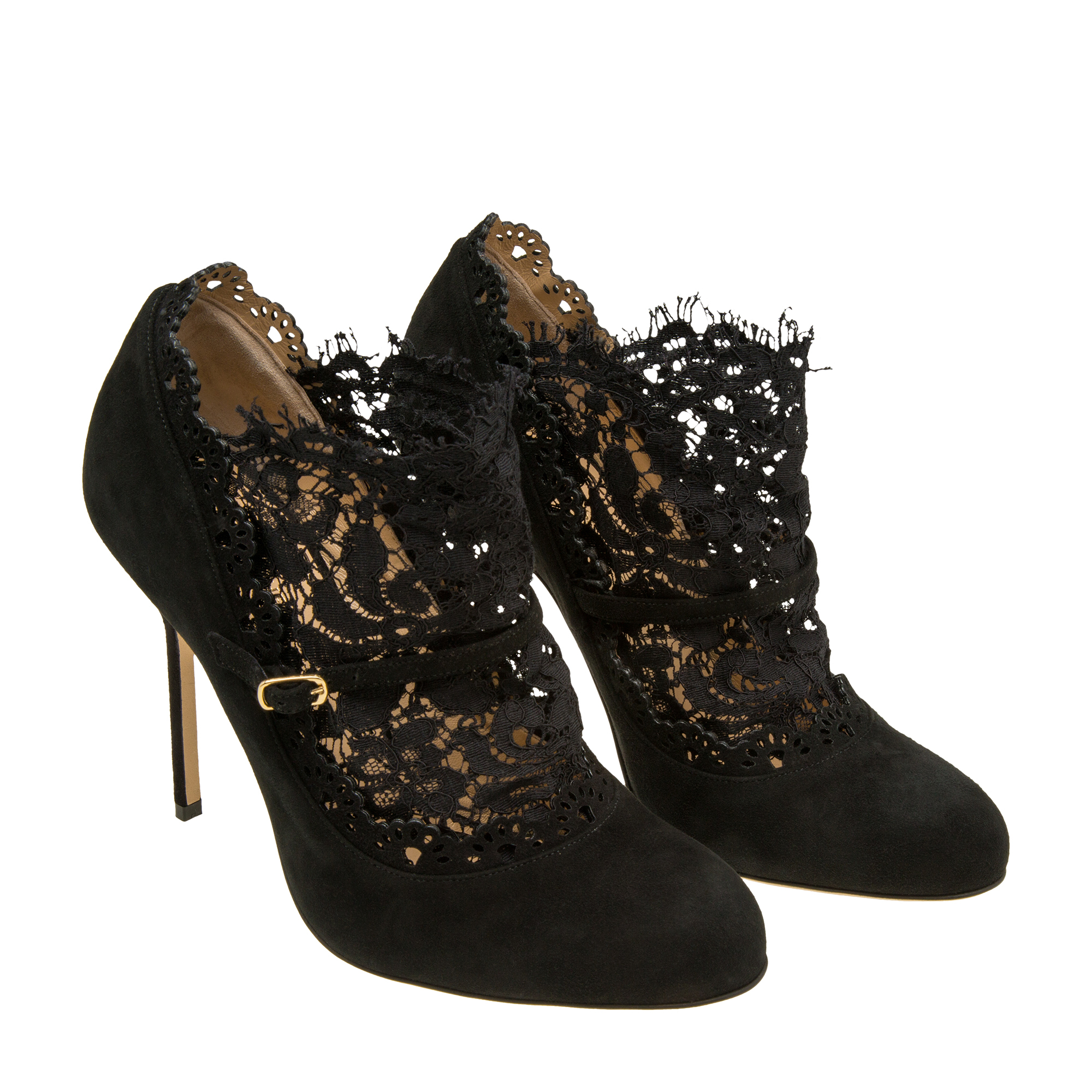Suede pumps, Black