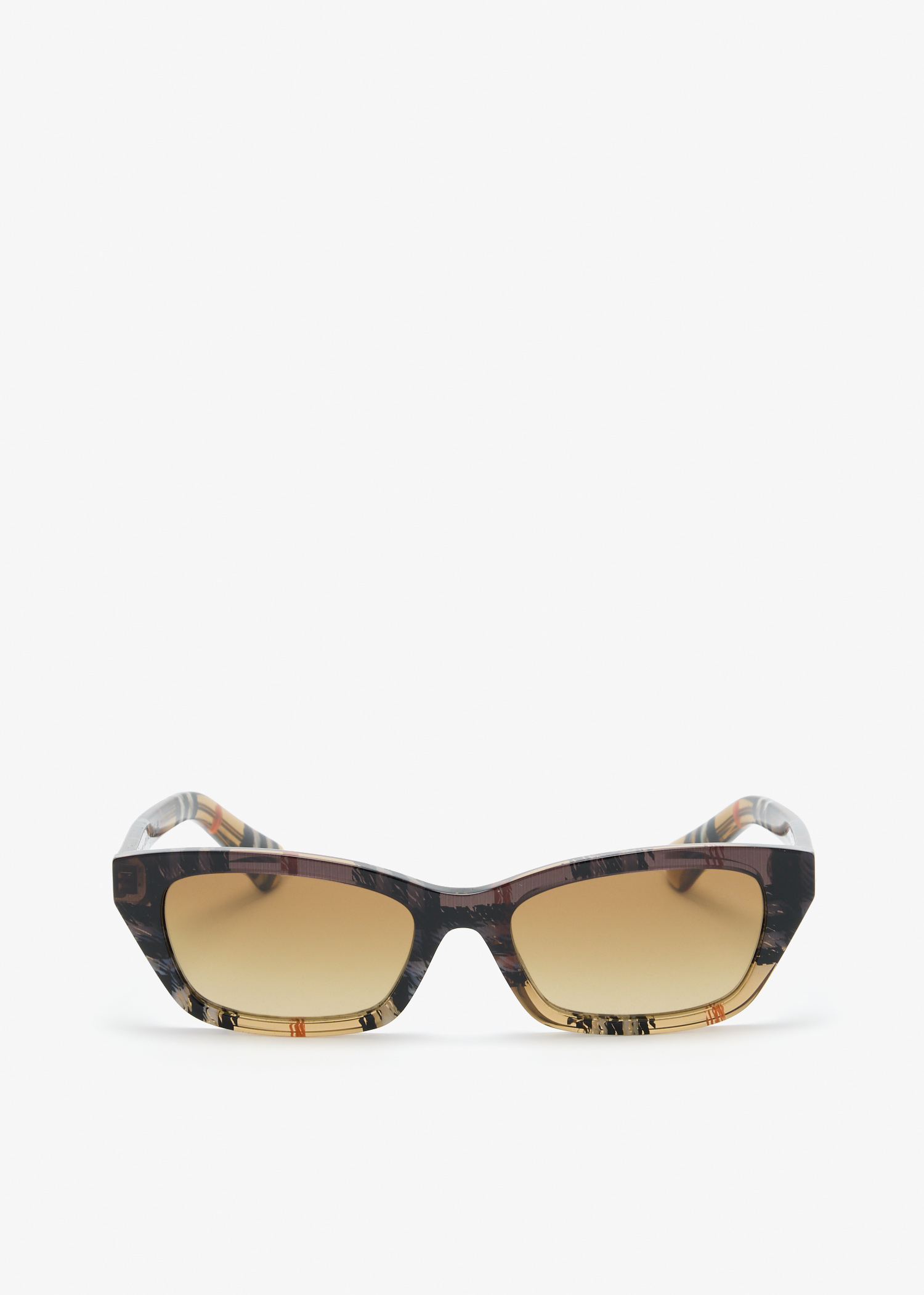 Gradient Check rectangular sunglasses, Brown
Gradient Check rectangular sunglasses, Brown