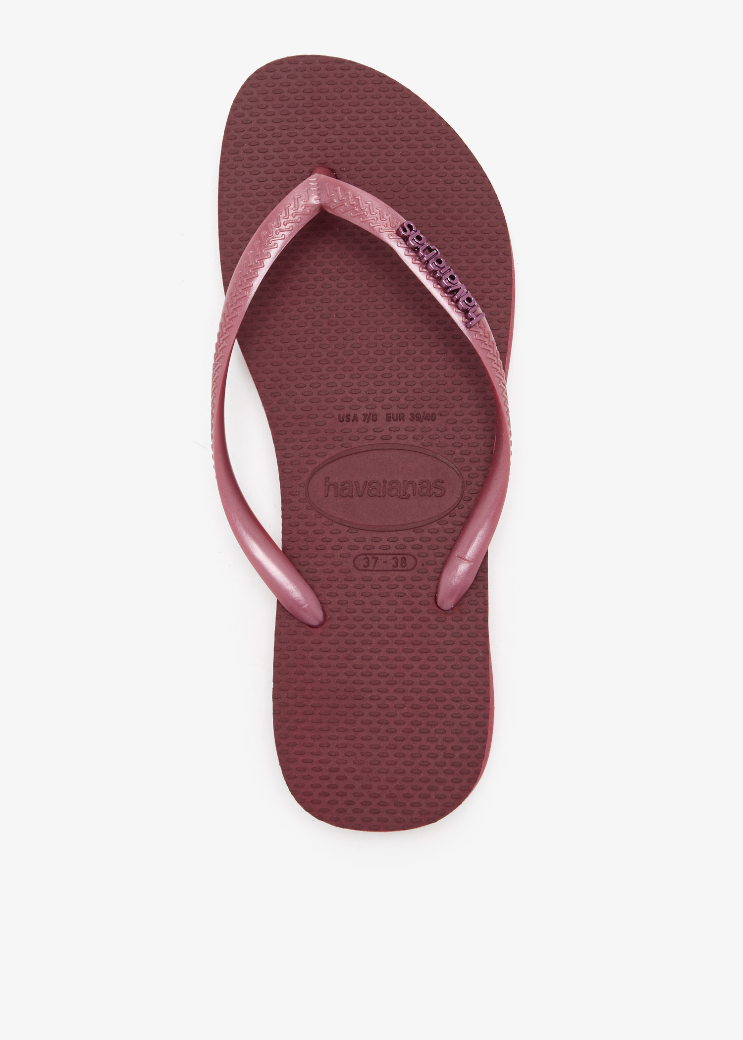 Slim metallic flip flops, Purple
Slim metallic flip flops, Purple