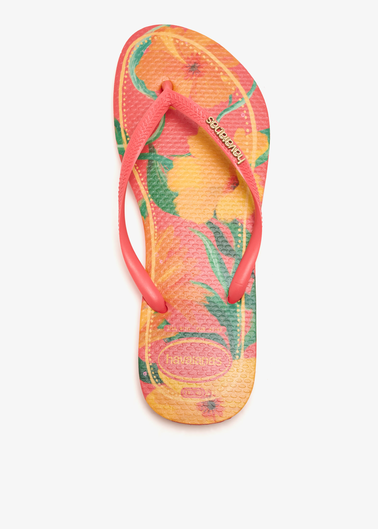 Slim Tropical flip flops, Orange
Slim Tropical flip flops, Orange
