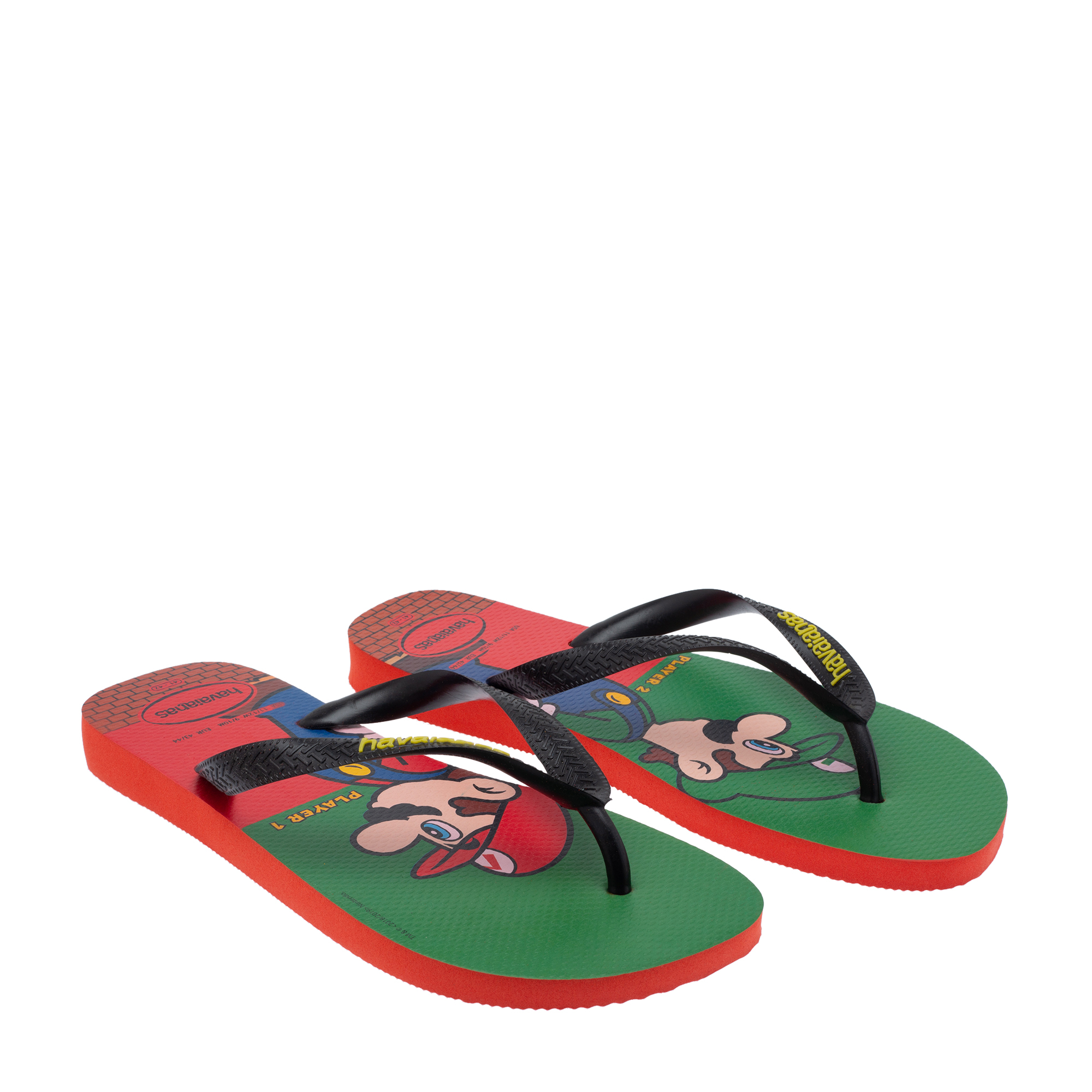 Mario Bros flip flops, Multi-coloured