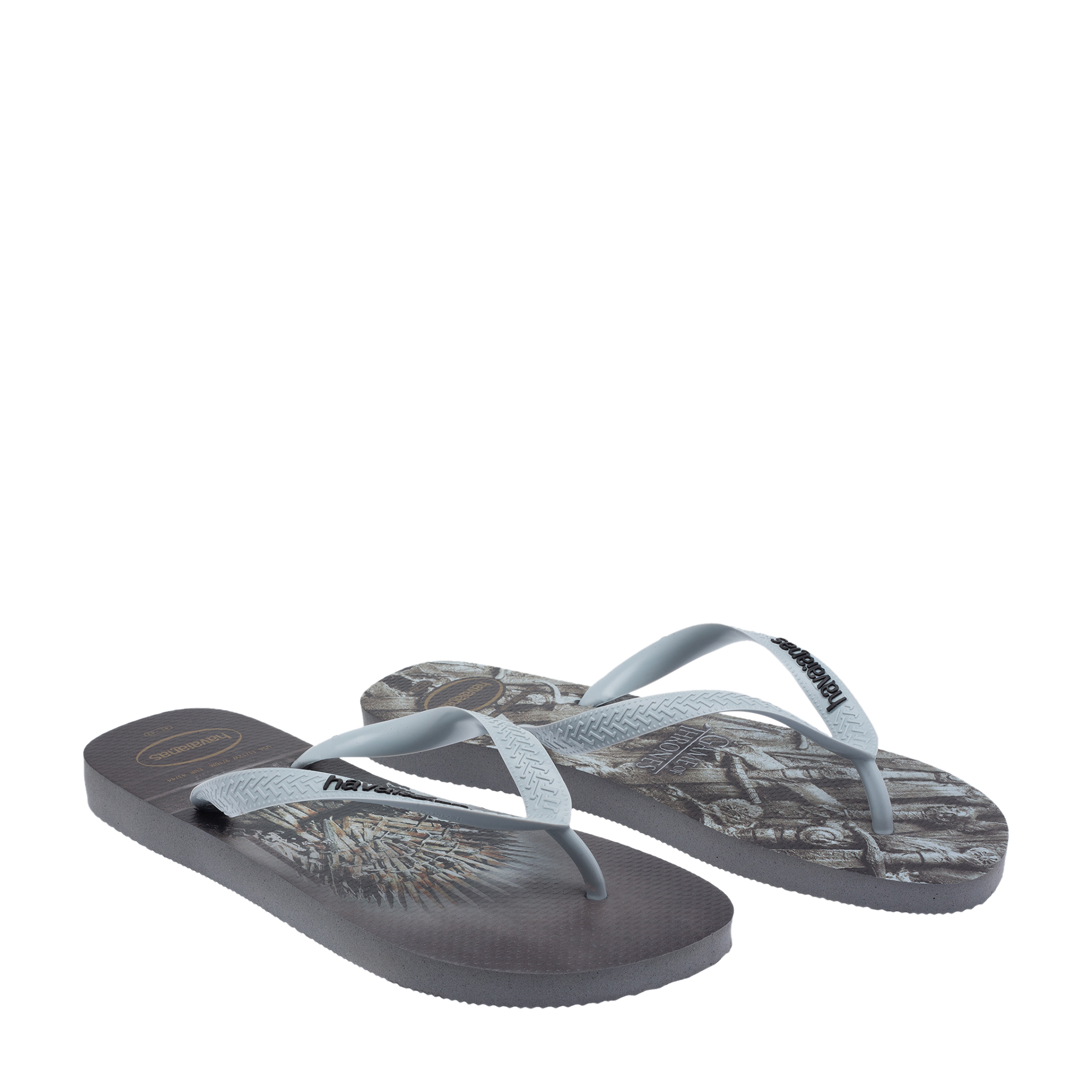 Game of Thrones flip flops, Grey