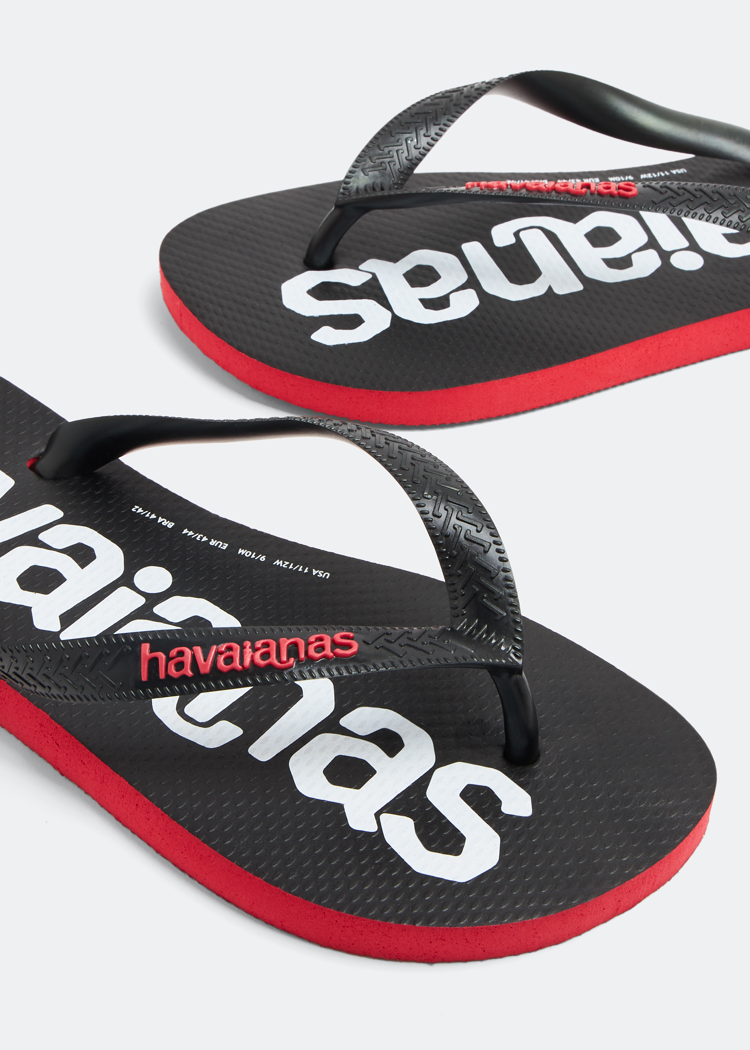 Top Logomania II flip flops, Black