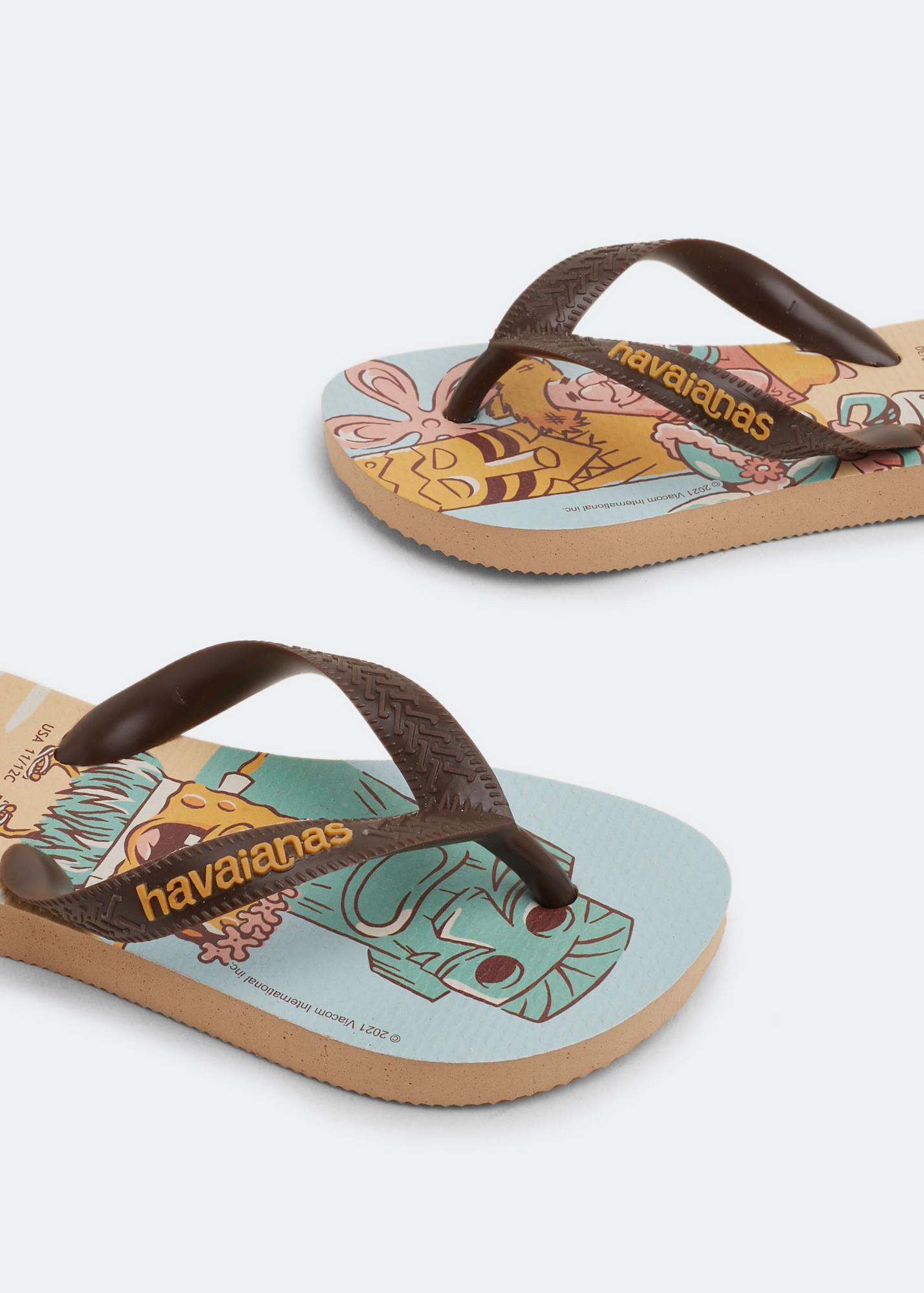 Top SpongeBob rubber flip flops, Brown