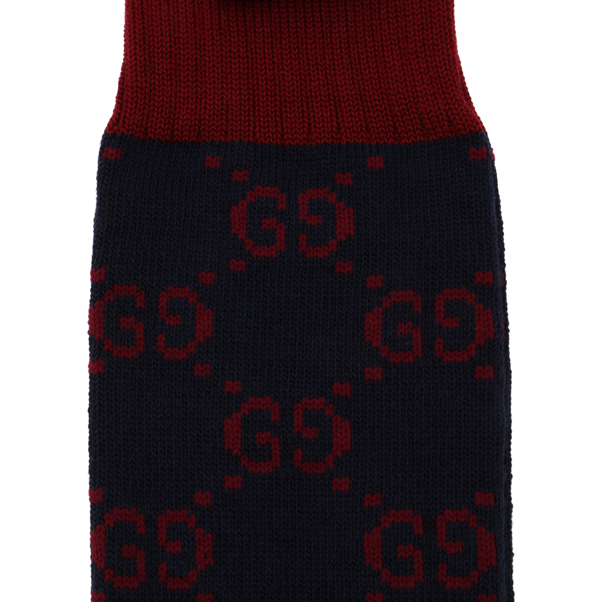 GG Pattern blend socks, Black