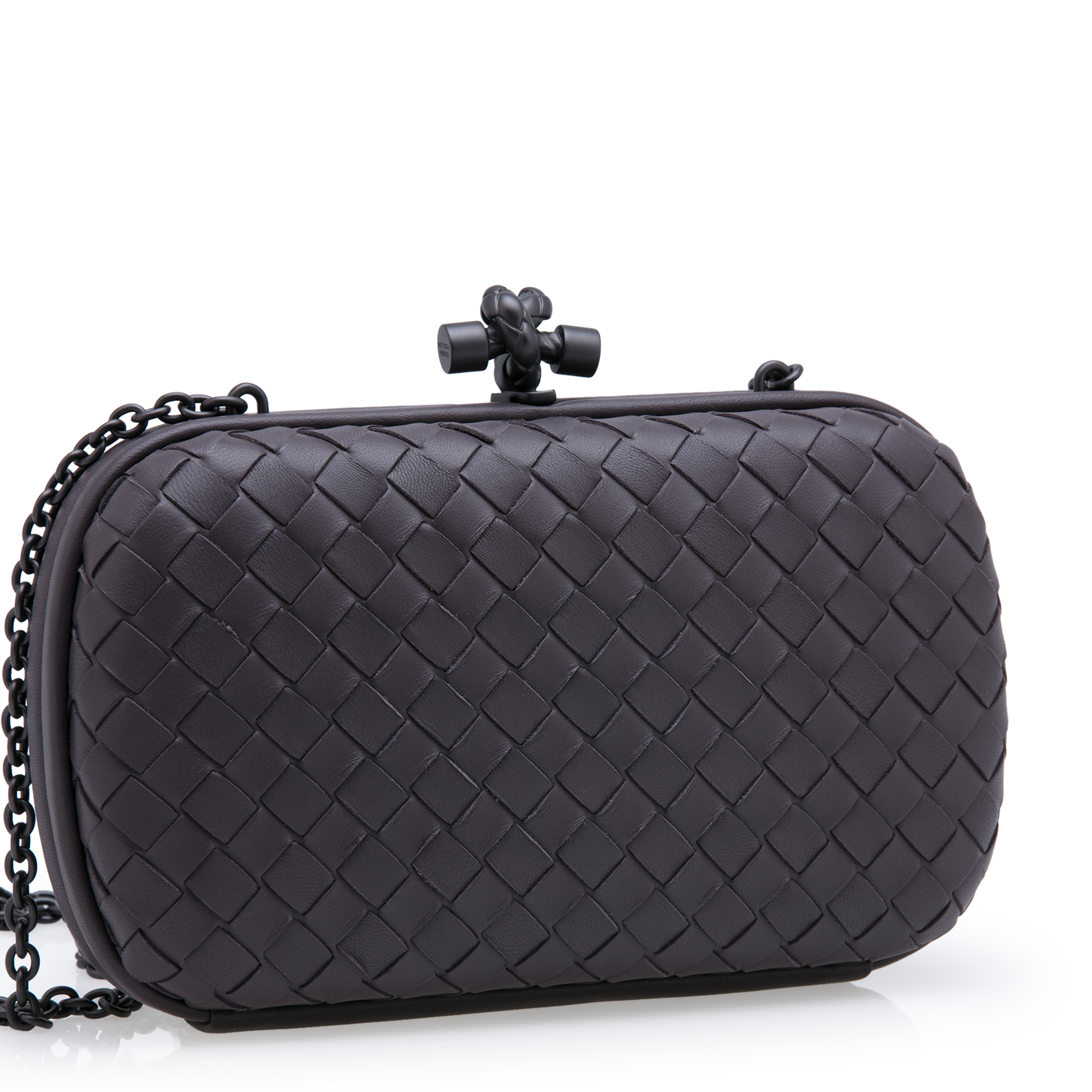 Chain Knot clutch, Blue