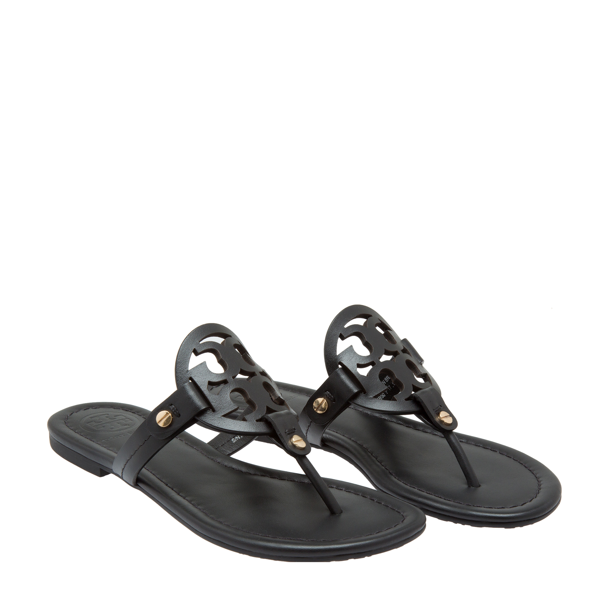 Miller leather sandals, Black