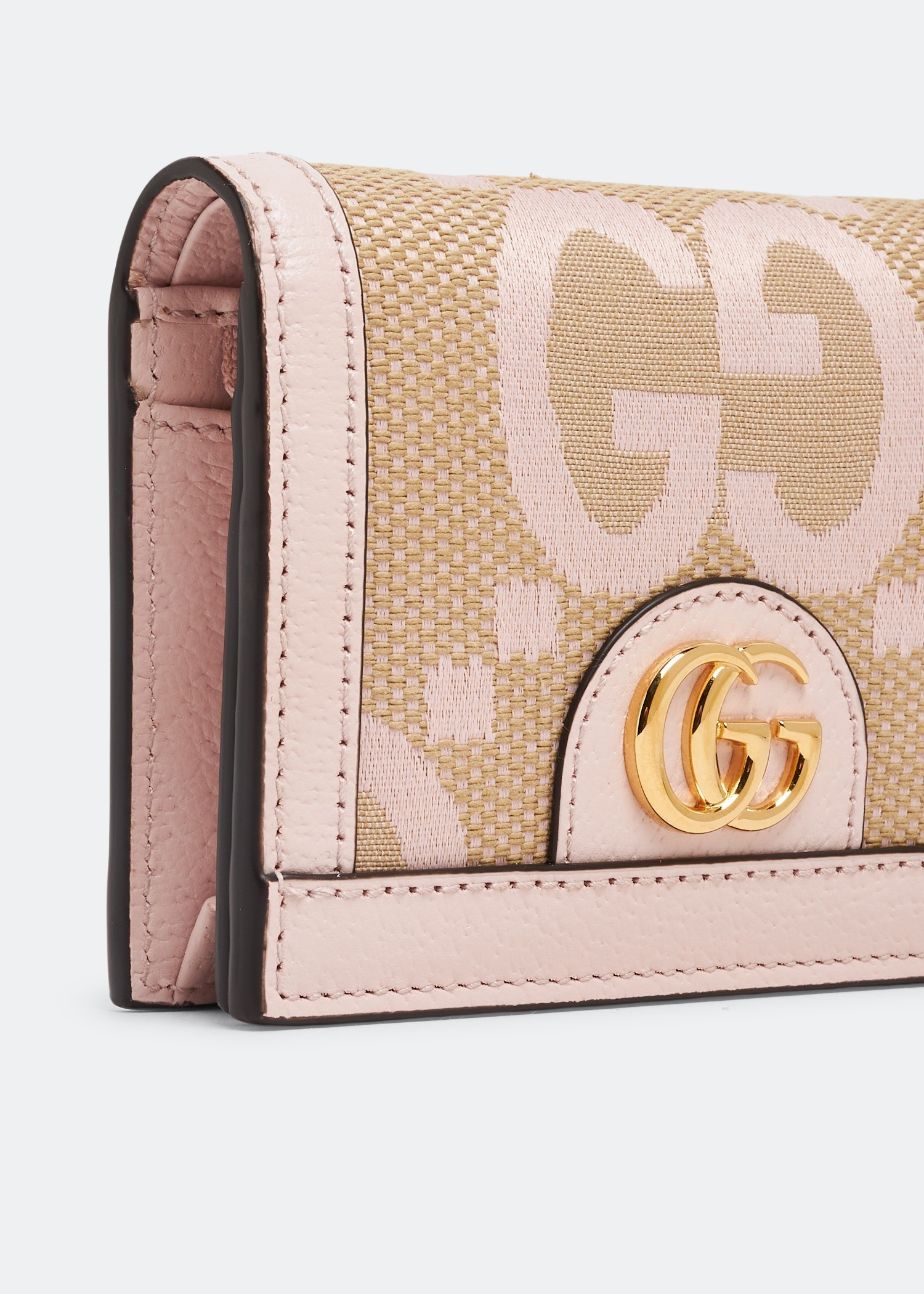Ophidia jumbo GG card case, Pink