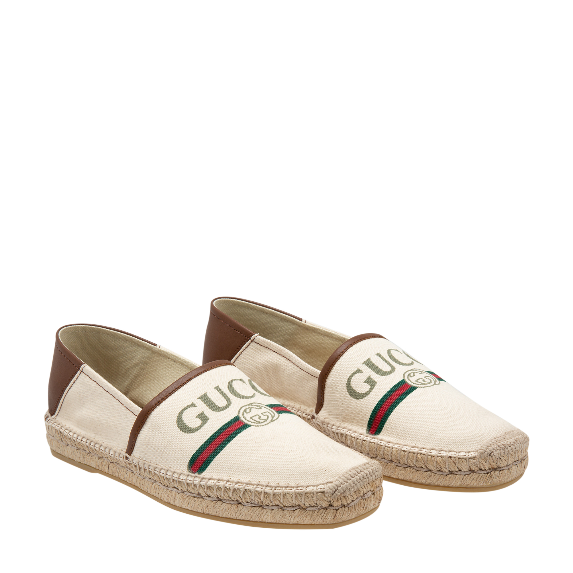 Logo canvas espadrilles, White