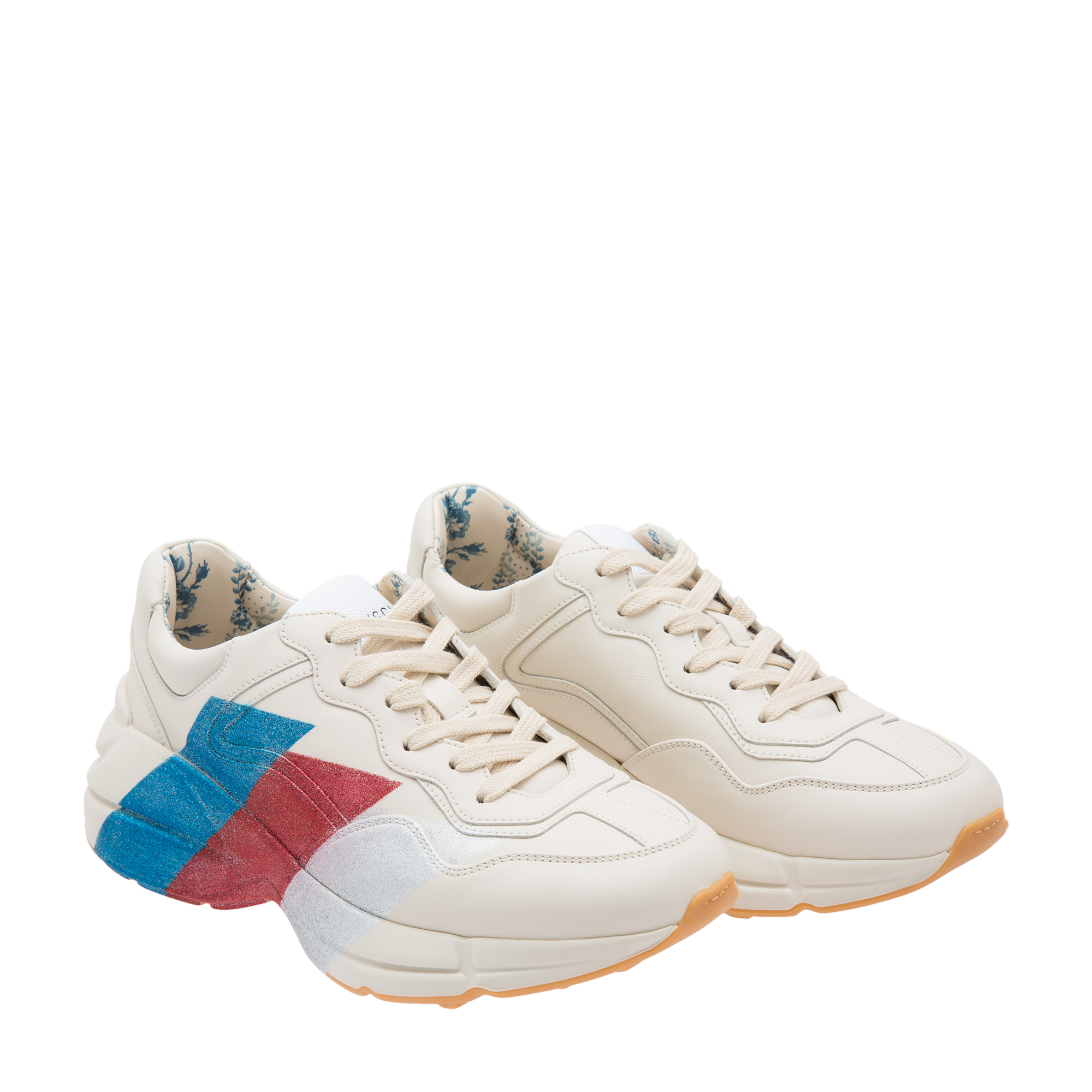 Rhyton leather sneakers, White