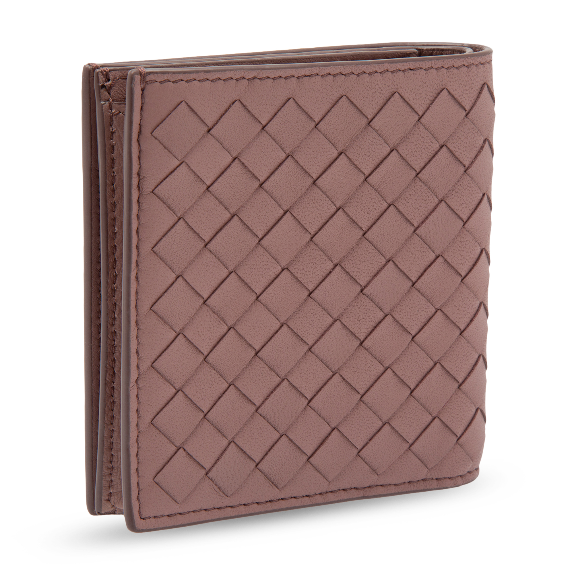 Intrecciato bi-fold wallet, Pink