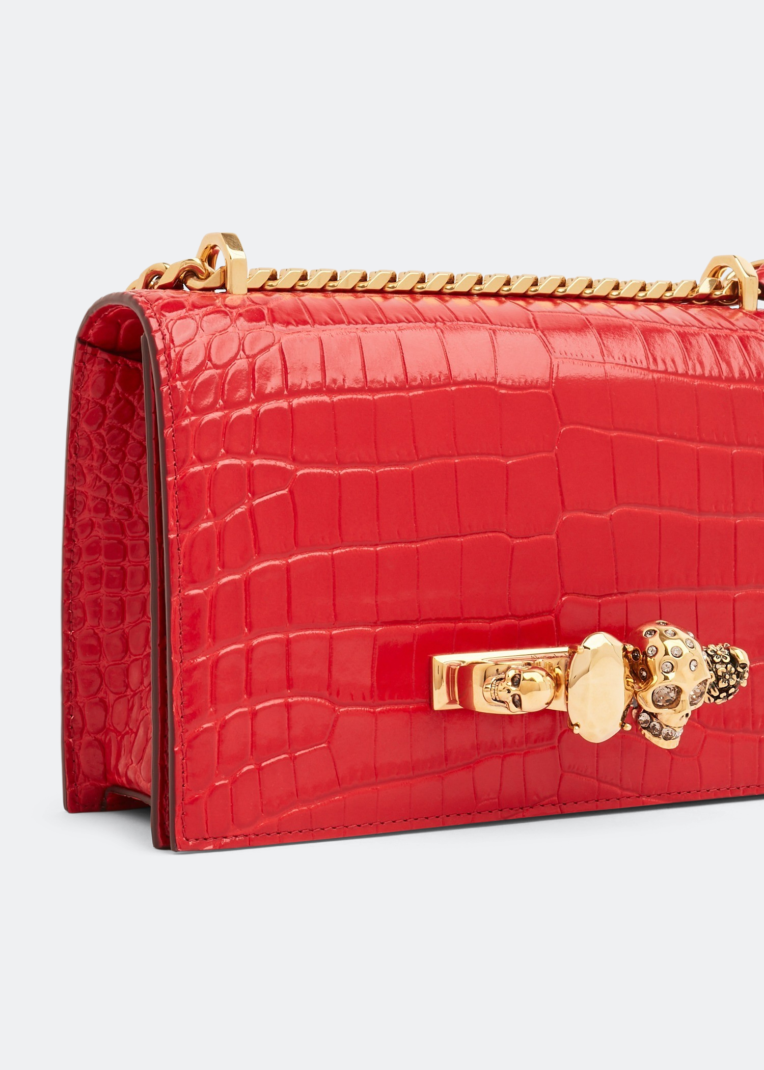 Jewelled satchel, Red