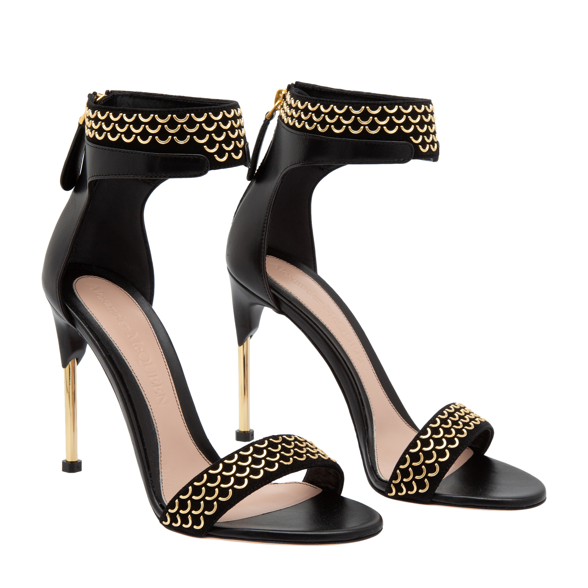 Leather sandals, Black