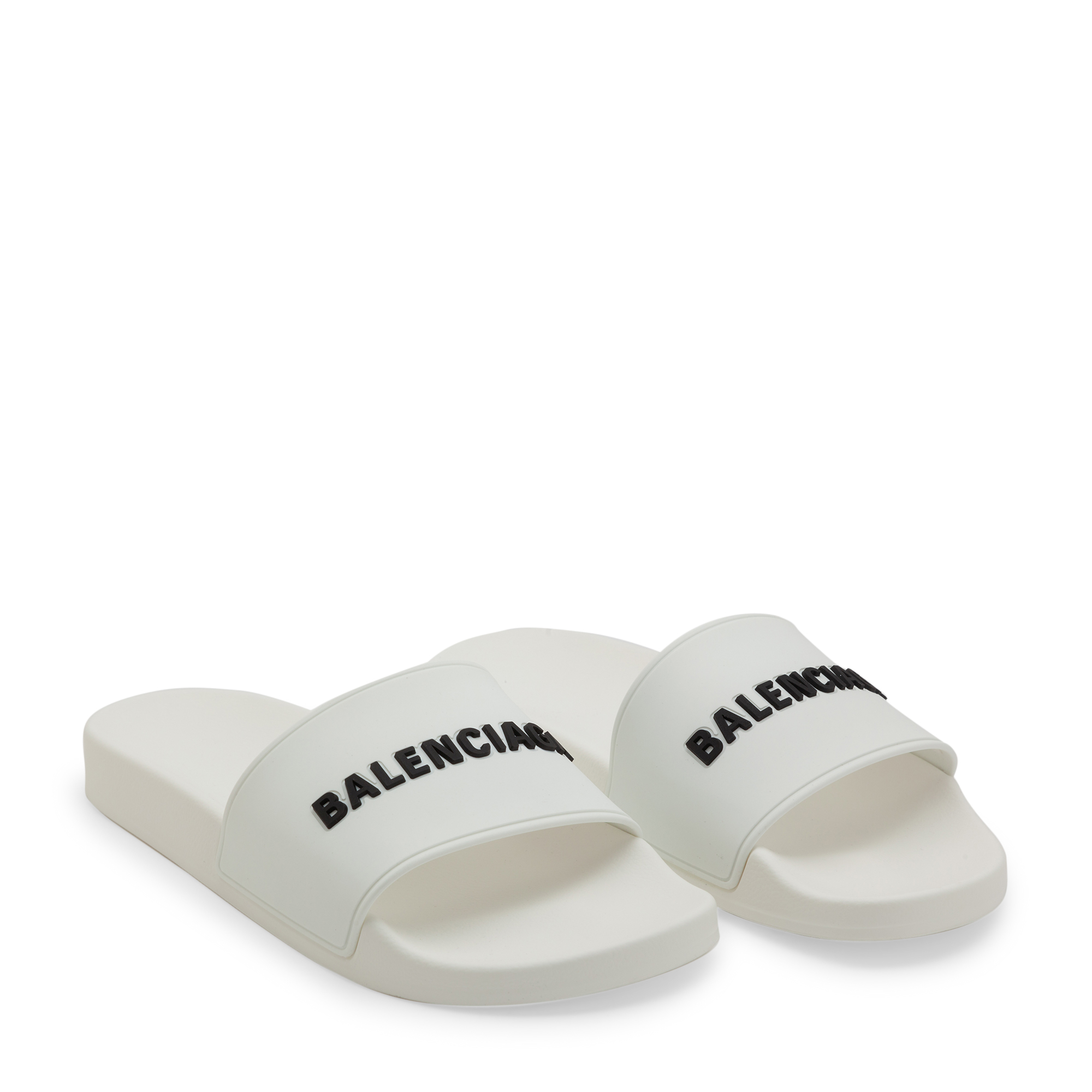 Logo rubber slides, White