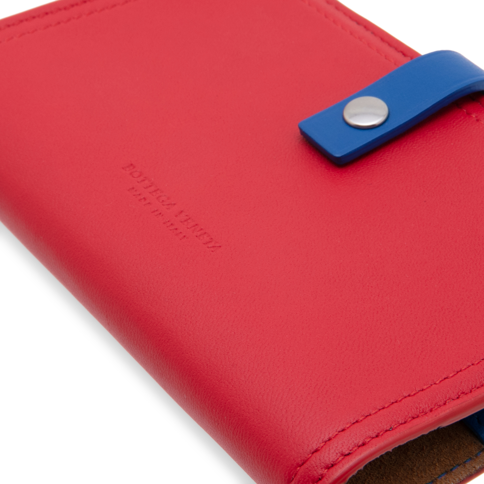 Leather passport holder, Blue