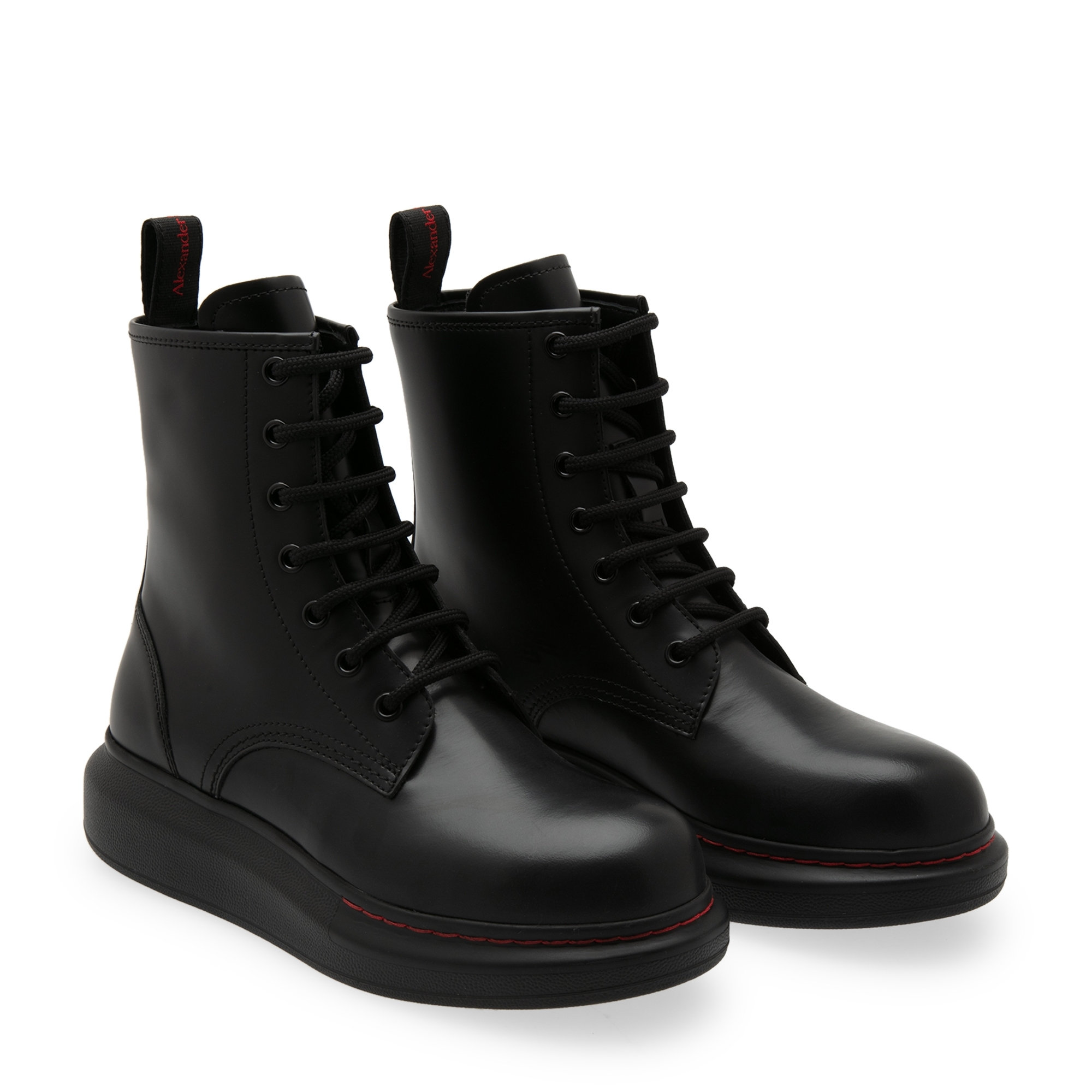 Leather boots, Black