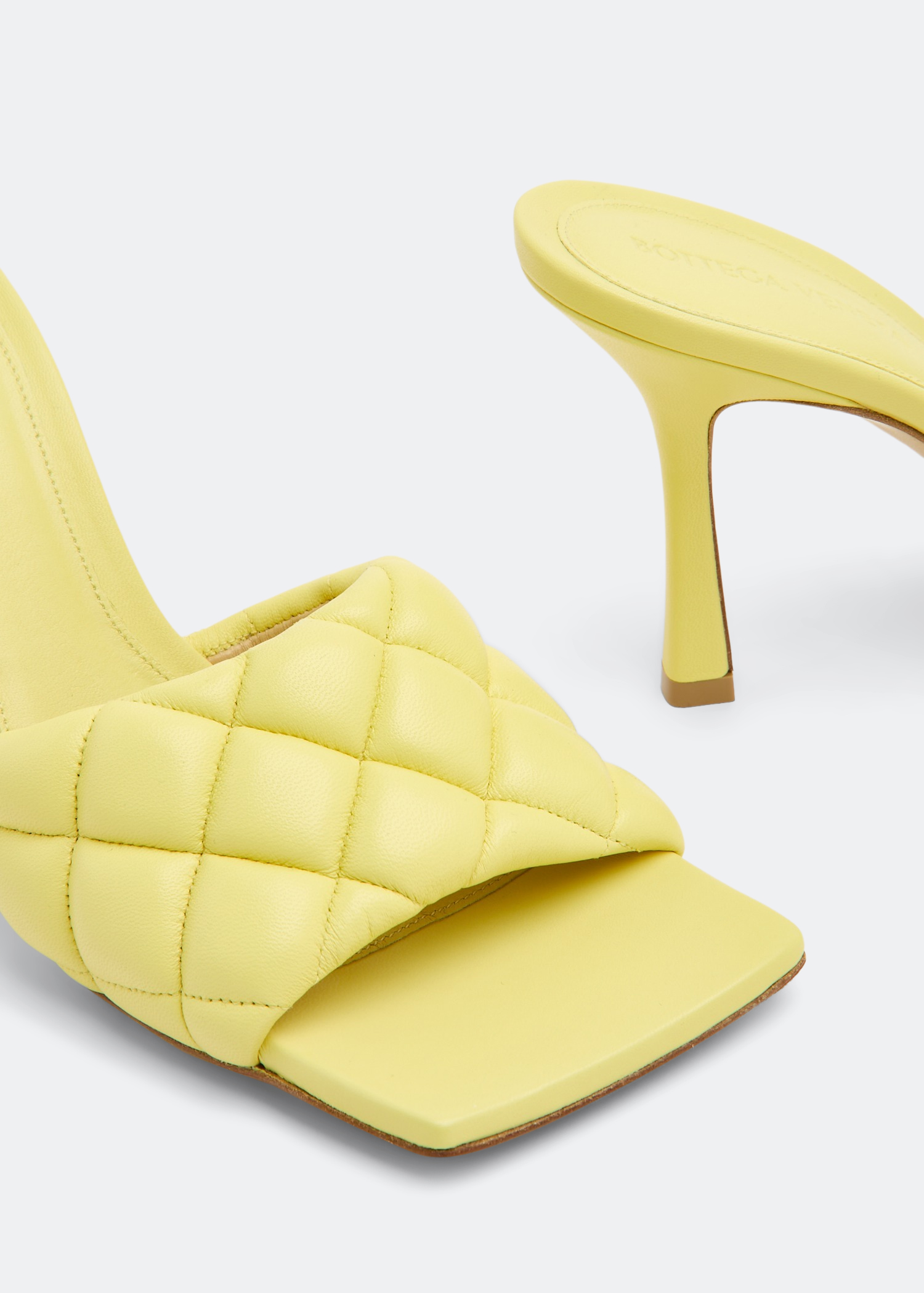 Stretch padded mules, Yellow