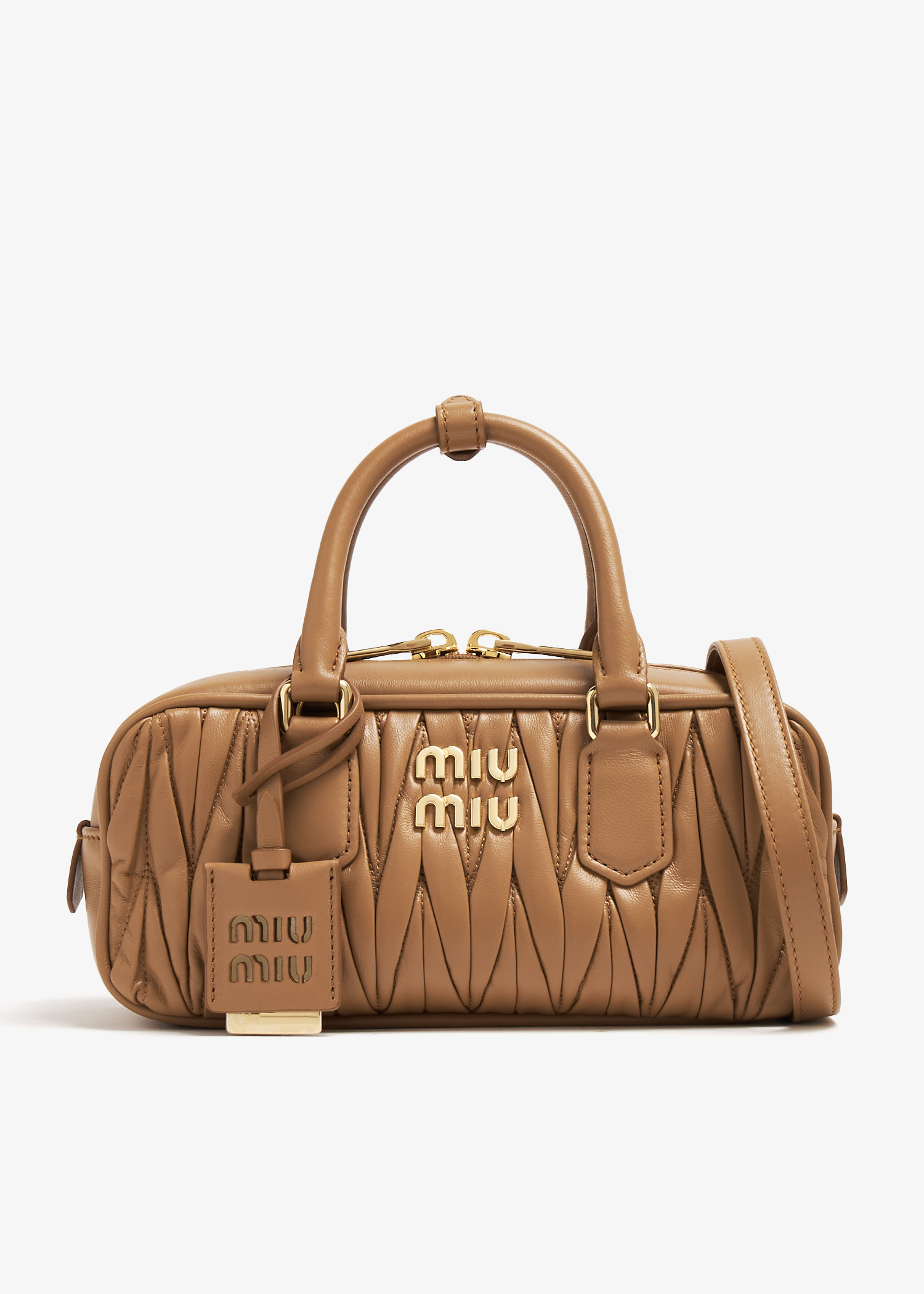 Arcadie matelassé leather bag, Brown
Arcadie matelassé leather bag, Brown