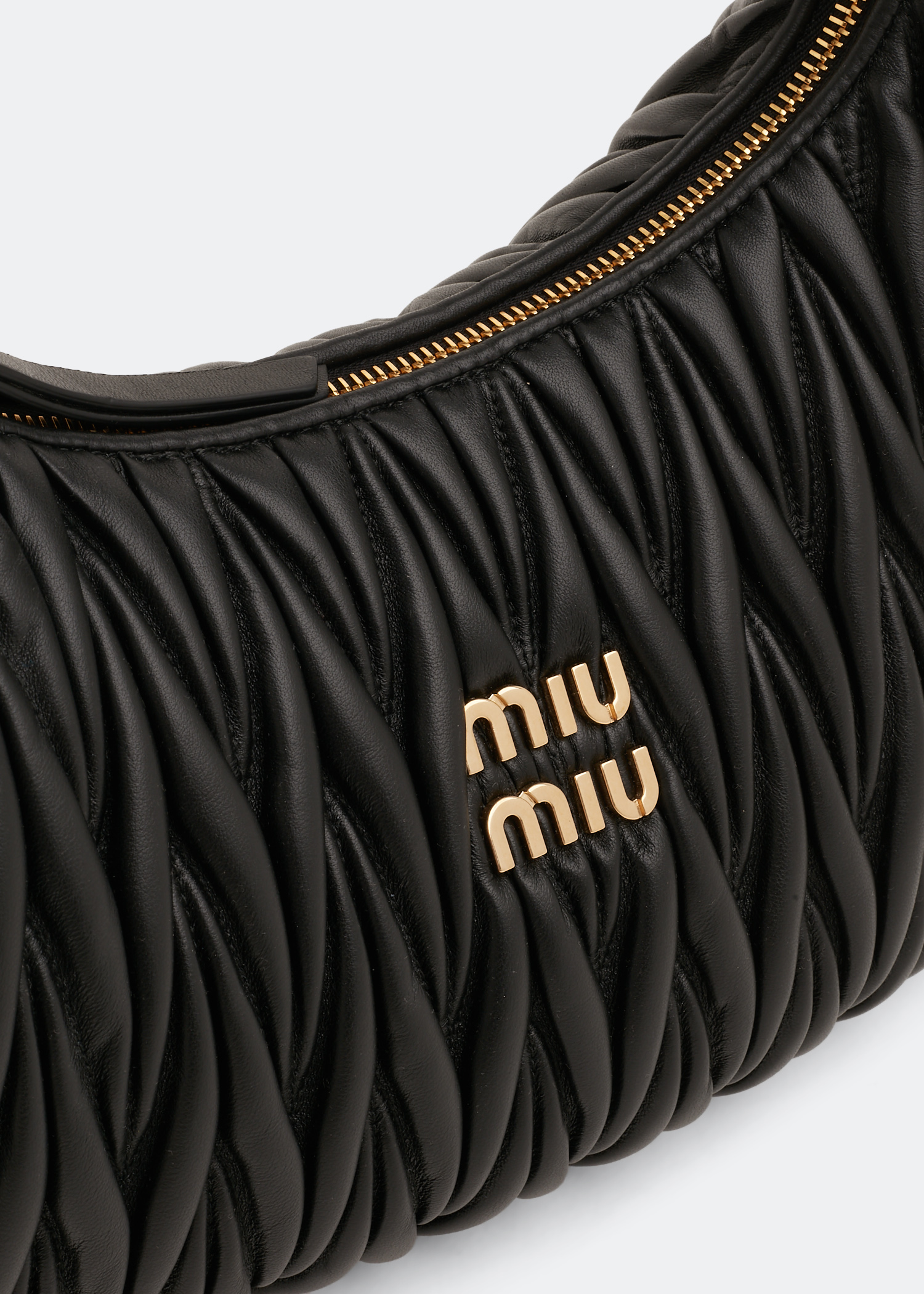 Wander matelassé leather bag, Black
