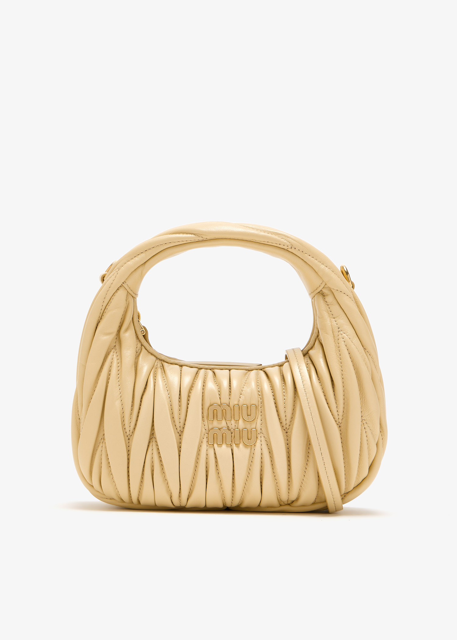Wander matelassé hobo mini-bag, Beige
Wander matelassé hobo mini-bag, Beige