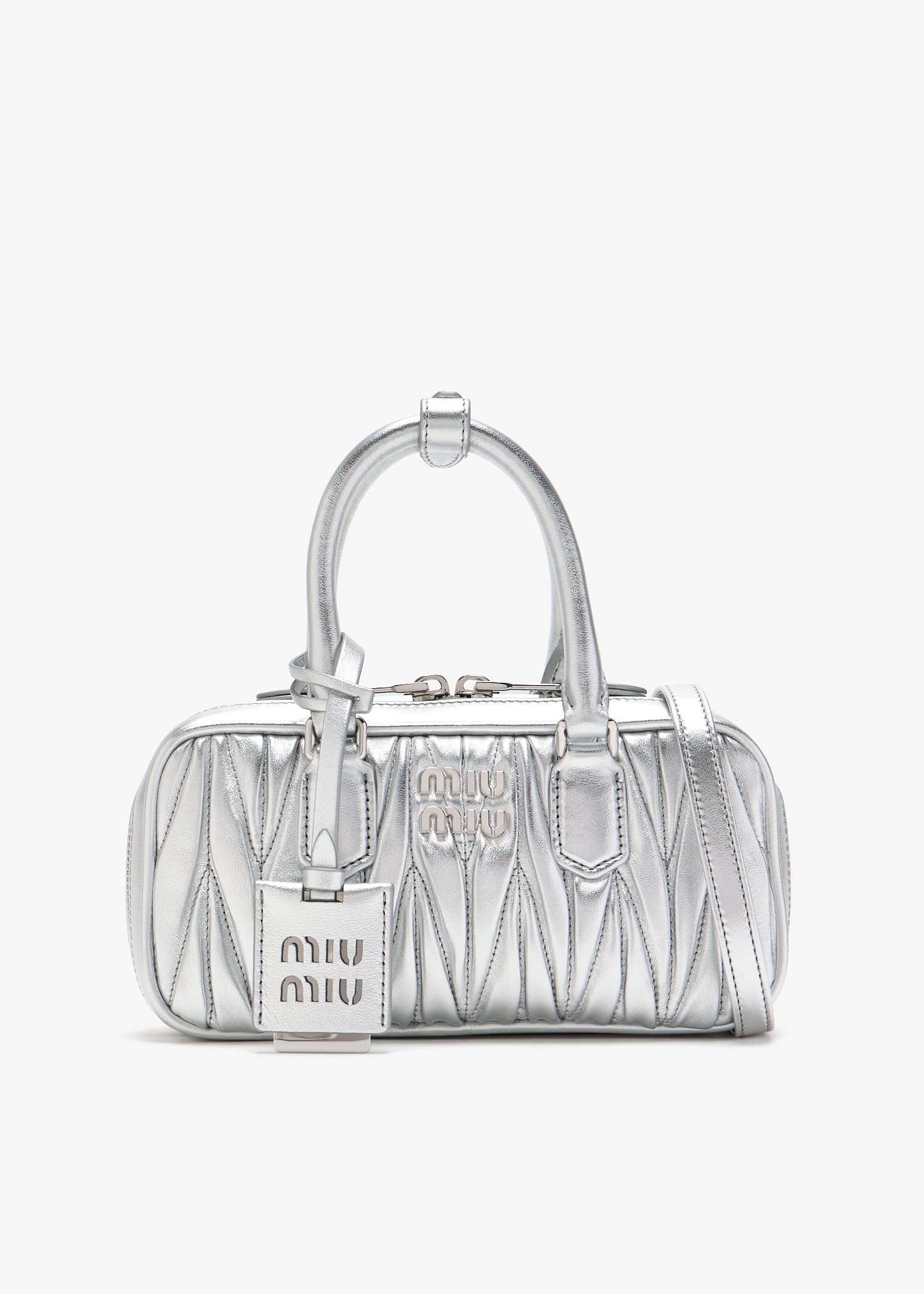 Arcadie matelassé leather mini-bag, Silver
Arcadie matelassé leather mini-bag, Silver