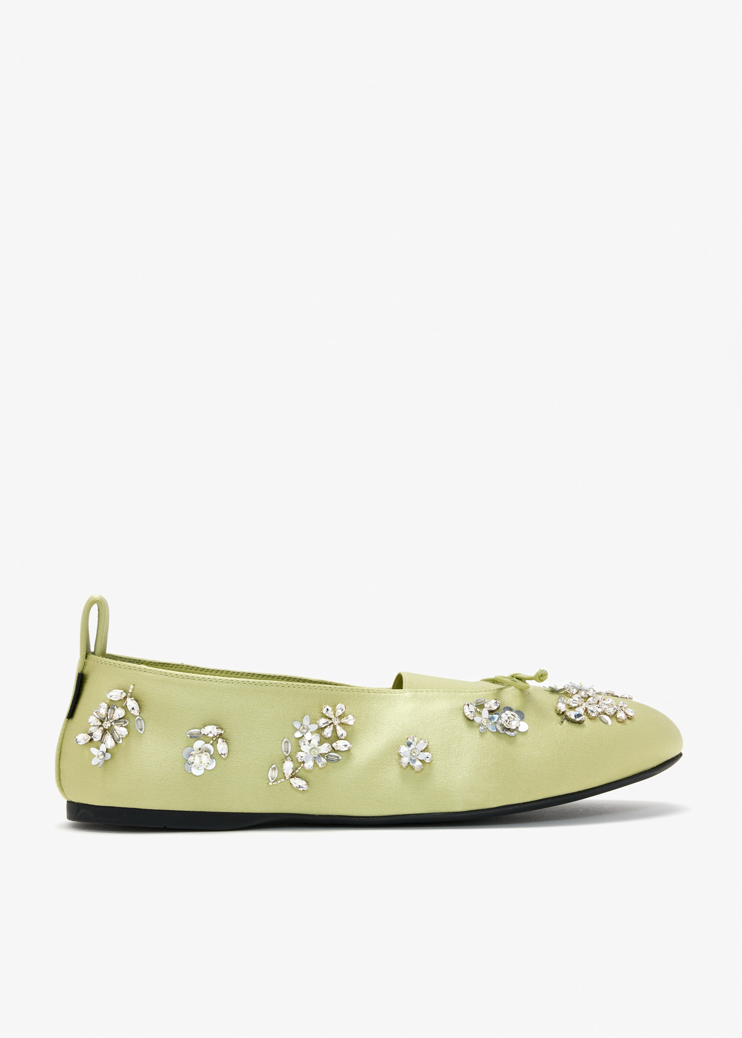 Élan embroidered satin ballerinas, Green
Élan embroidered satin ballerinas, Green