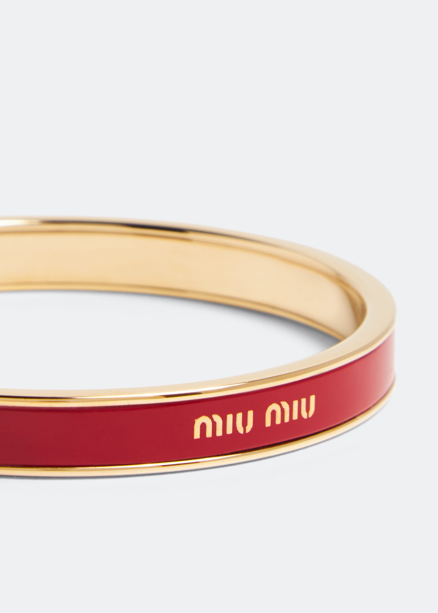 Enamelled metal bangle bracelet, Red