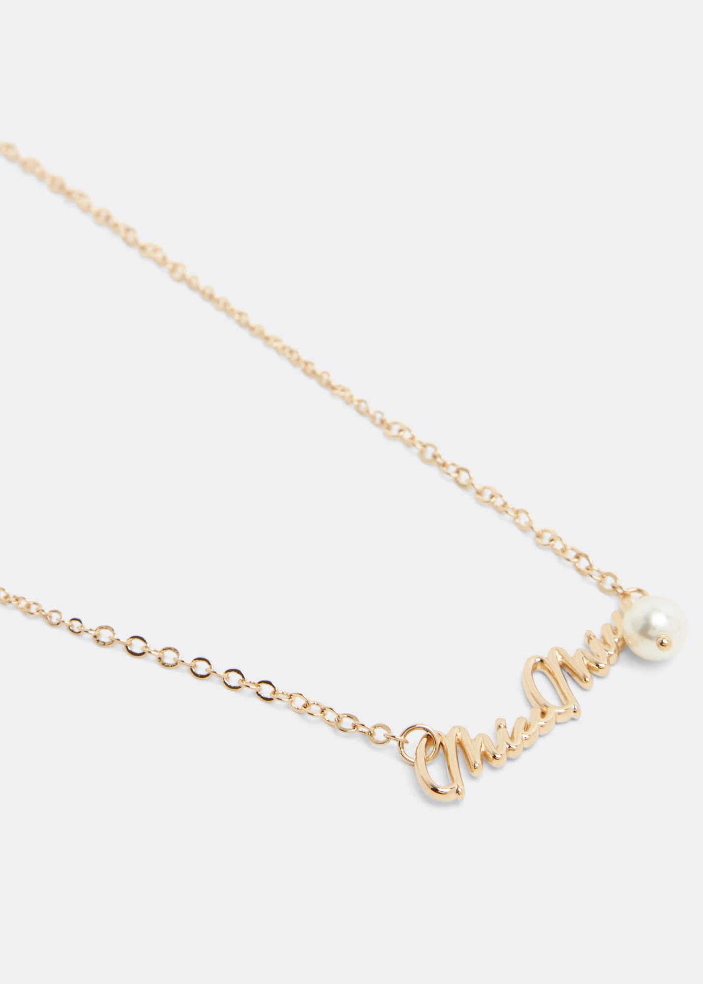 Logo pendant necklace, Gold