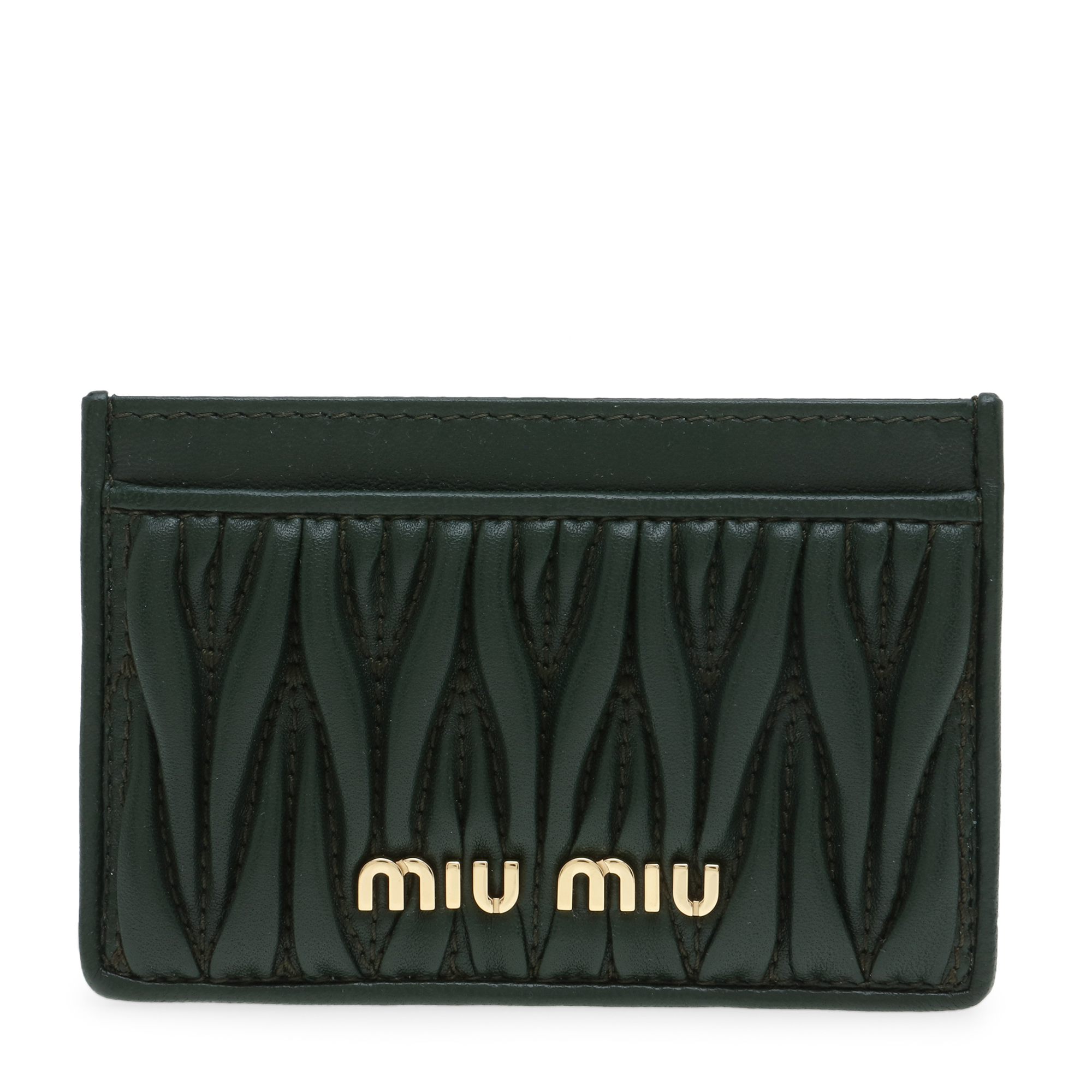 Leather card holder, Green