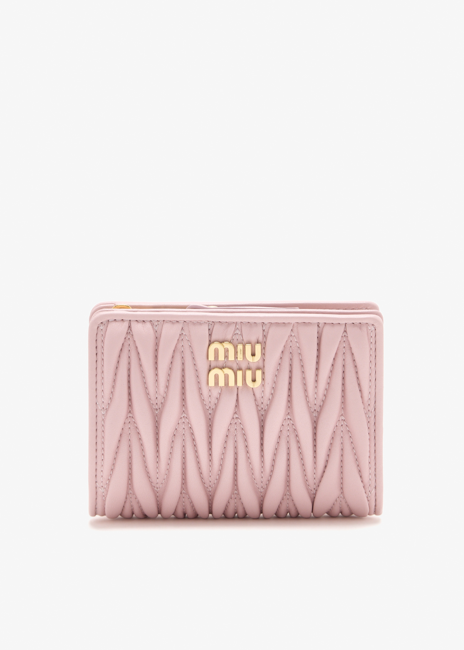 Matelassé nappa leather small wallet, Pink
Matelassé nappa leather small wallet, Pink