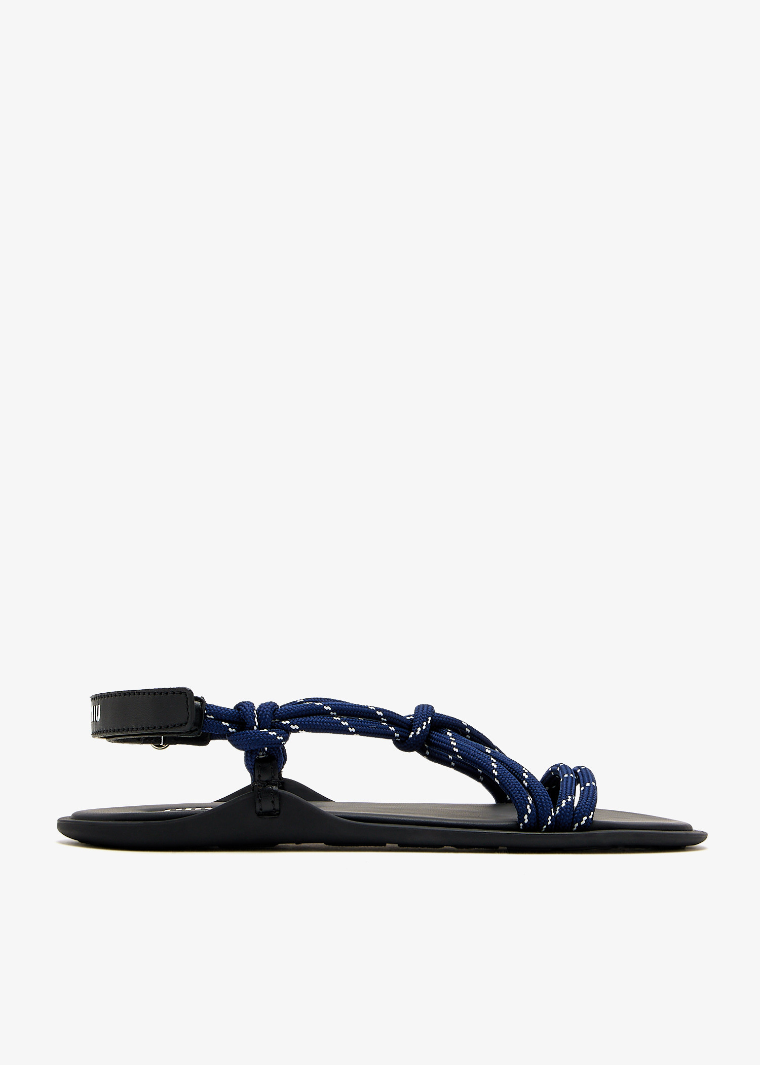 Rivière cord and leather sandals, Black
Rivière cord and leather sandals, Black