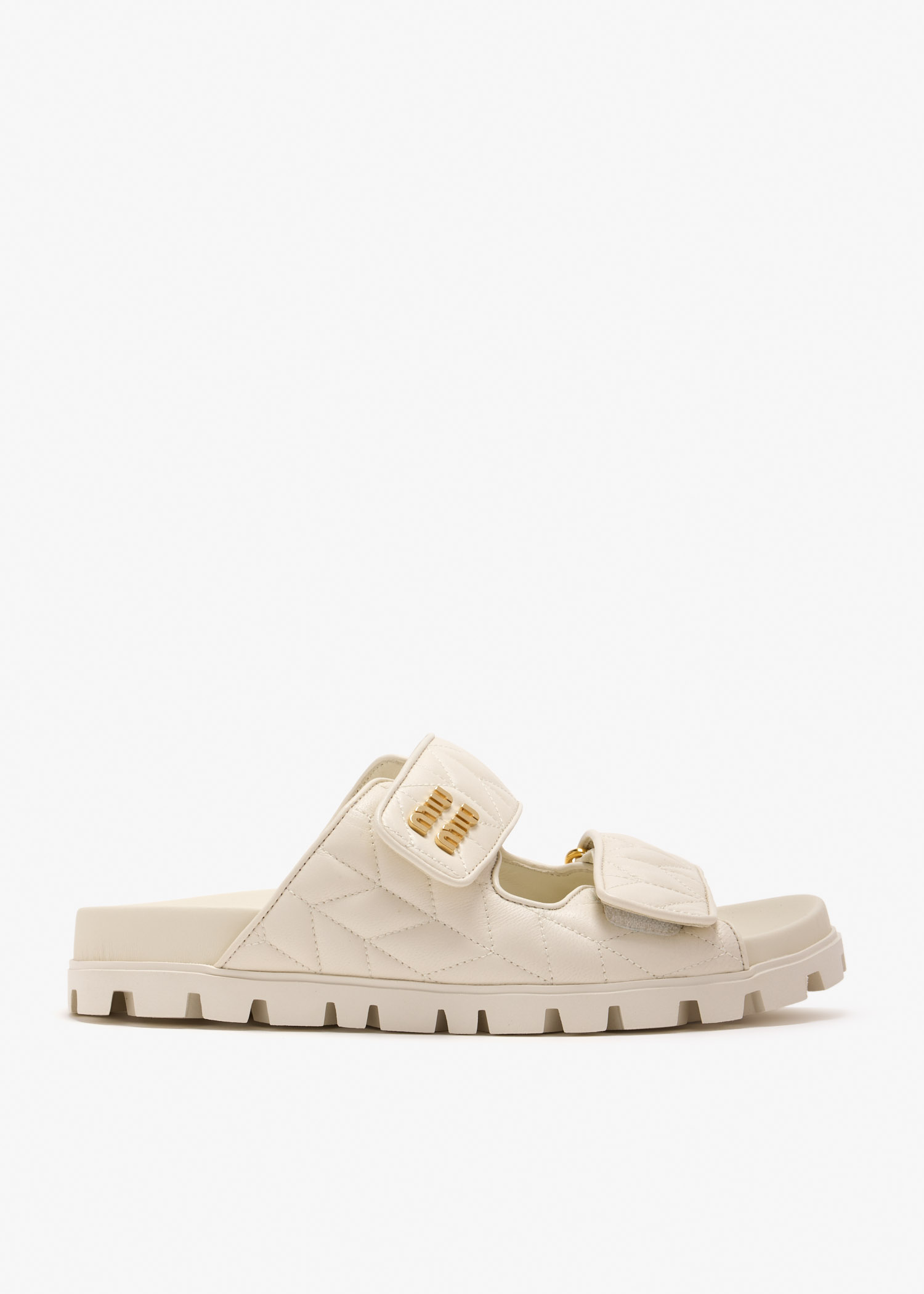 Matelassé nappa leather sandals, White
Matelassé nappa leather sandals, White