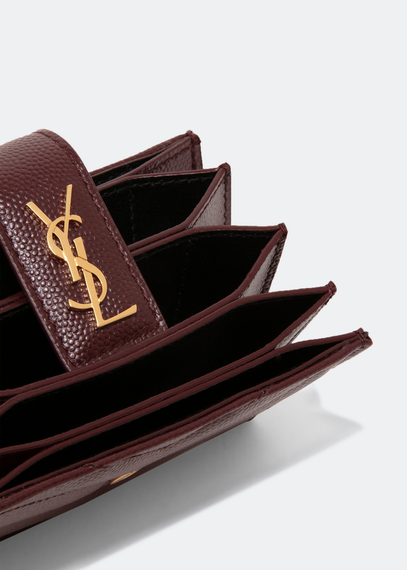Monogram card case, Burgundy