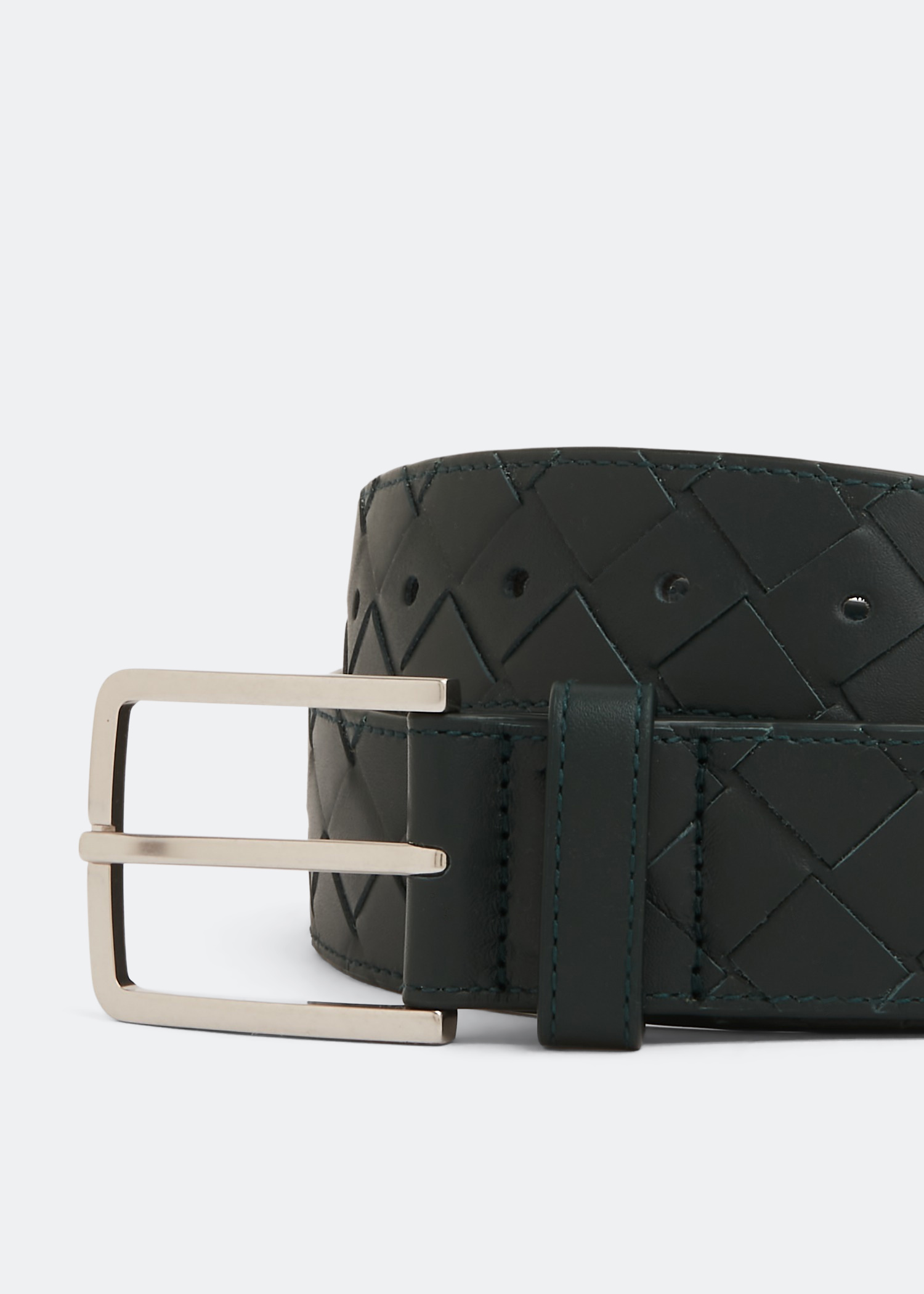 Intrecciato belt, Green