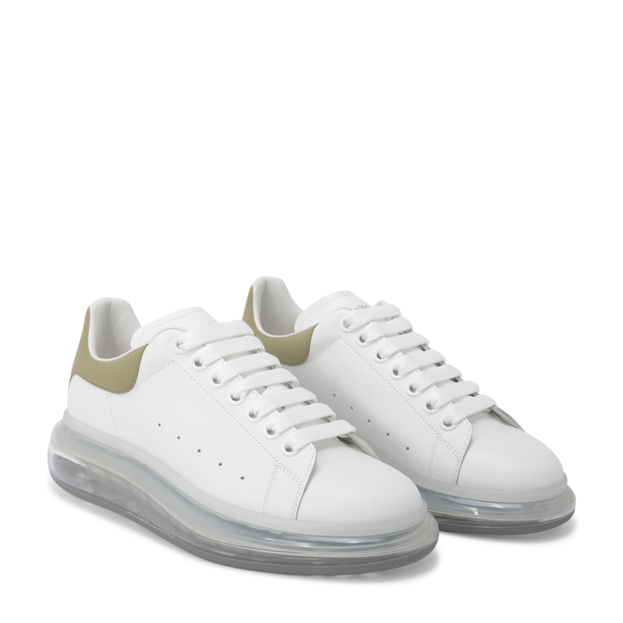 Oversized leather sneakers, White
