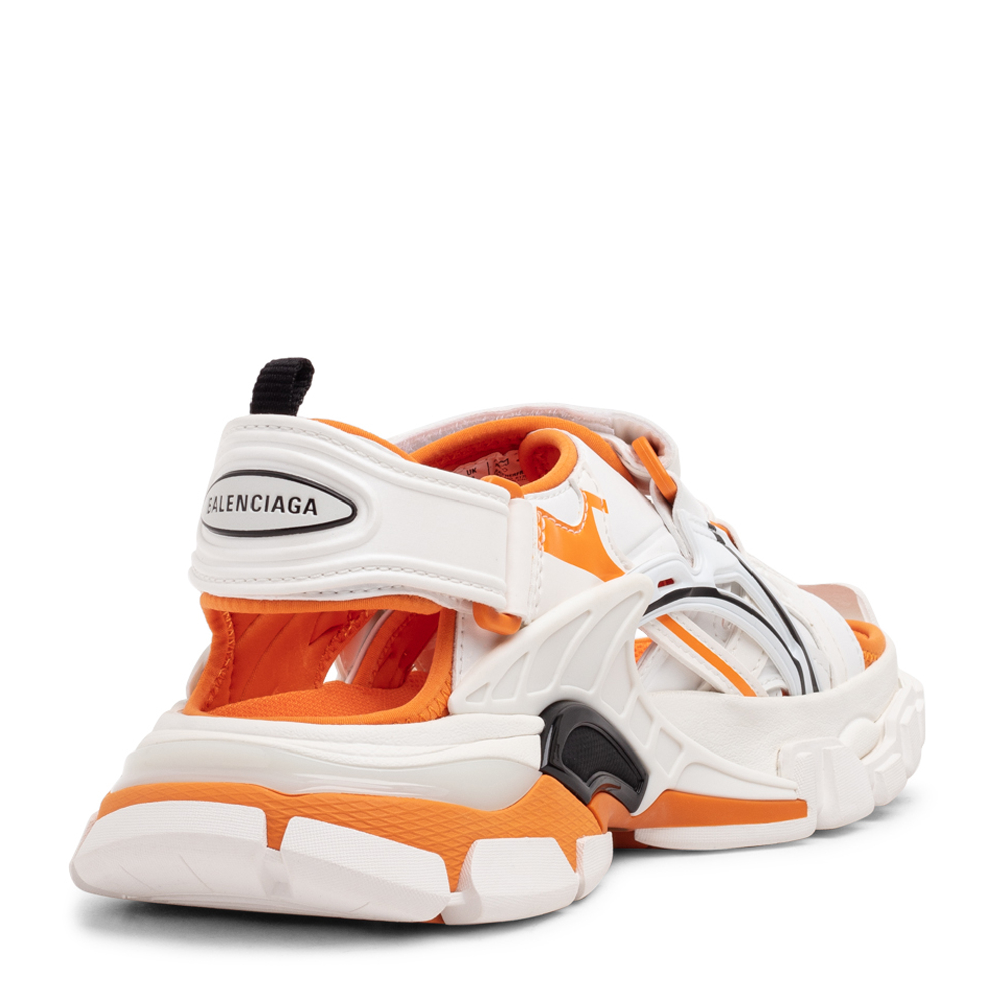 Track velcro-strap sandals, White