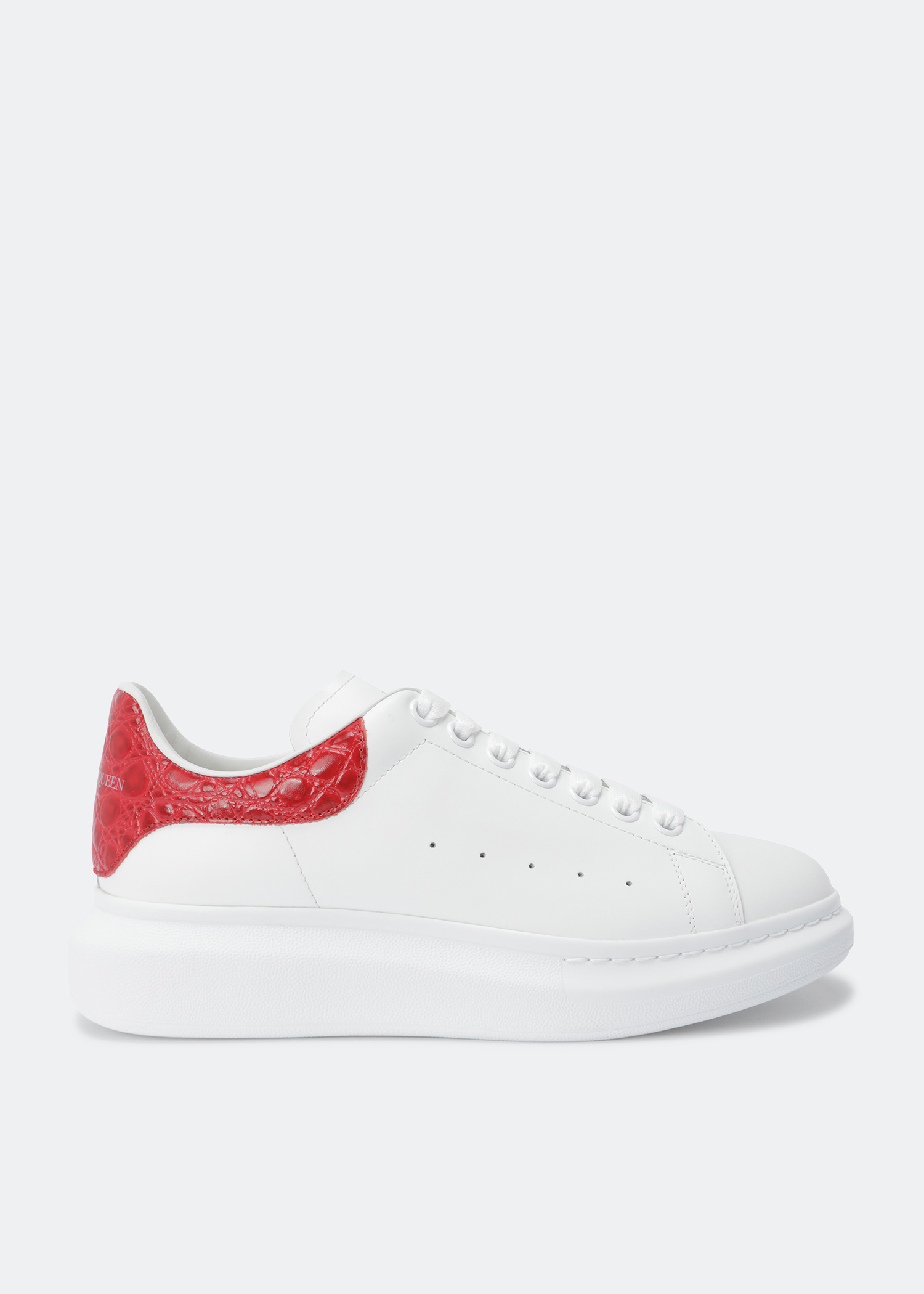 Oversized leather sneakers, White