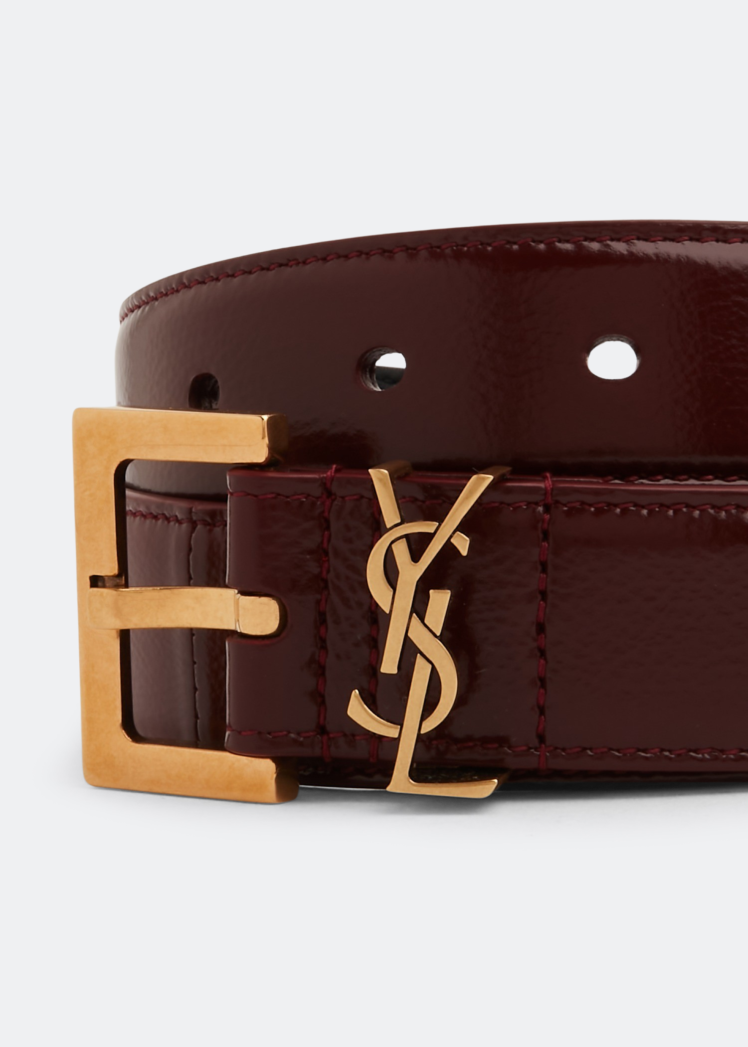 Monogram belt, Burgundy