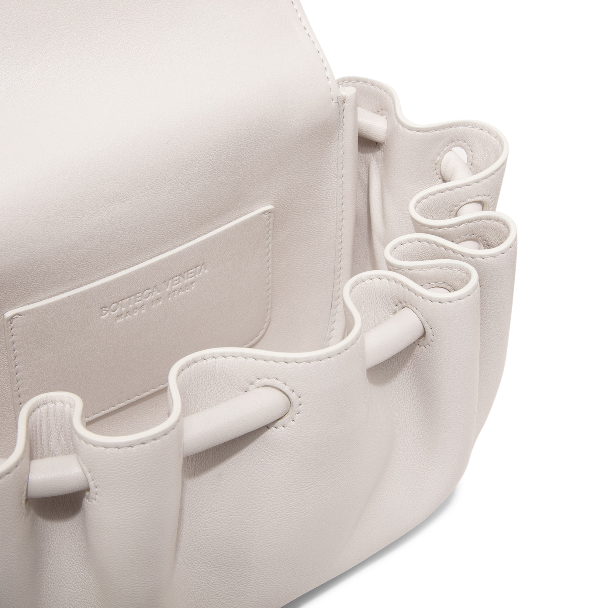 Small triangular shoulder bag, White