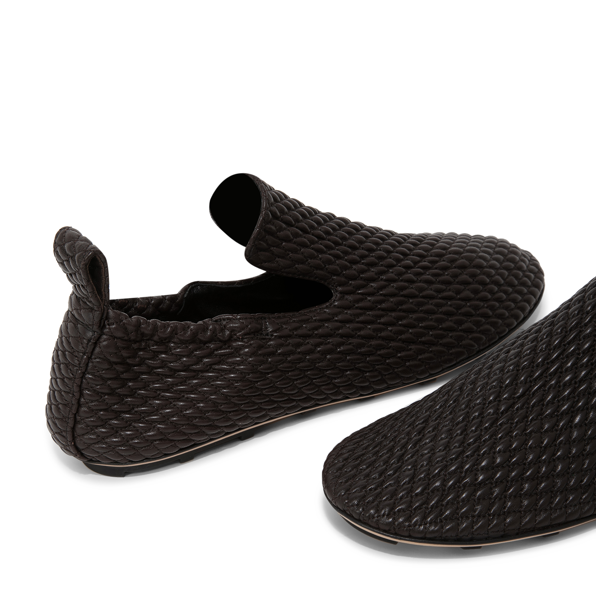 Lattice slippers, Brown