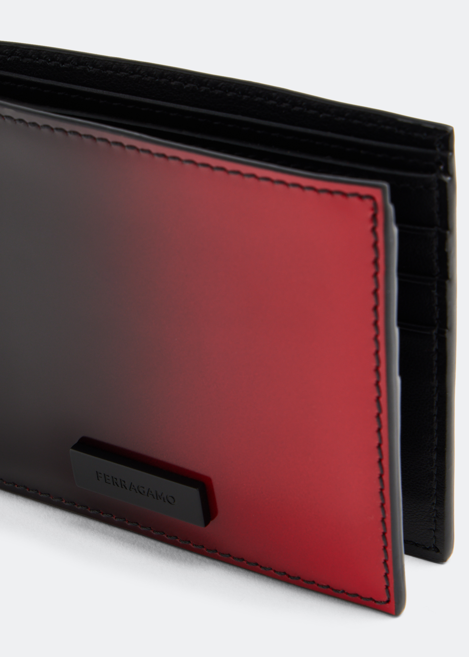 Plate bifold wallet, Red