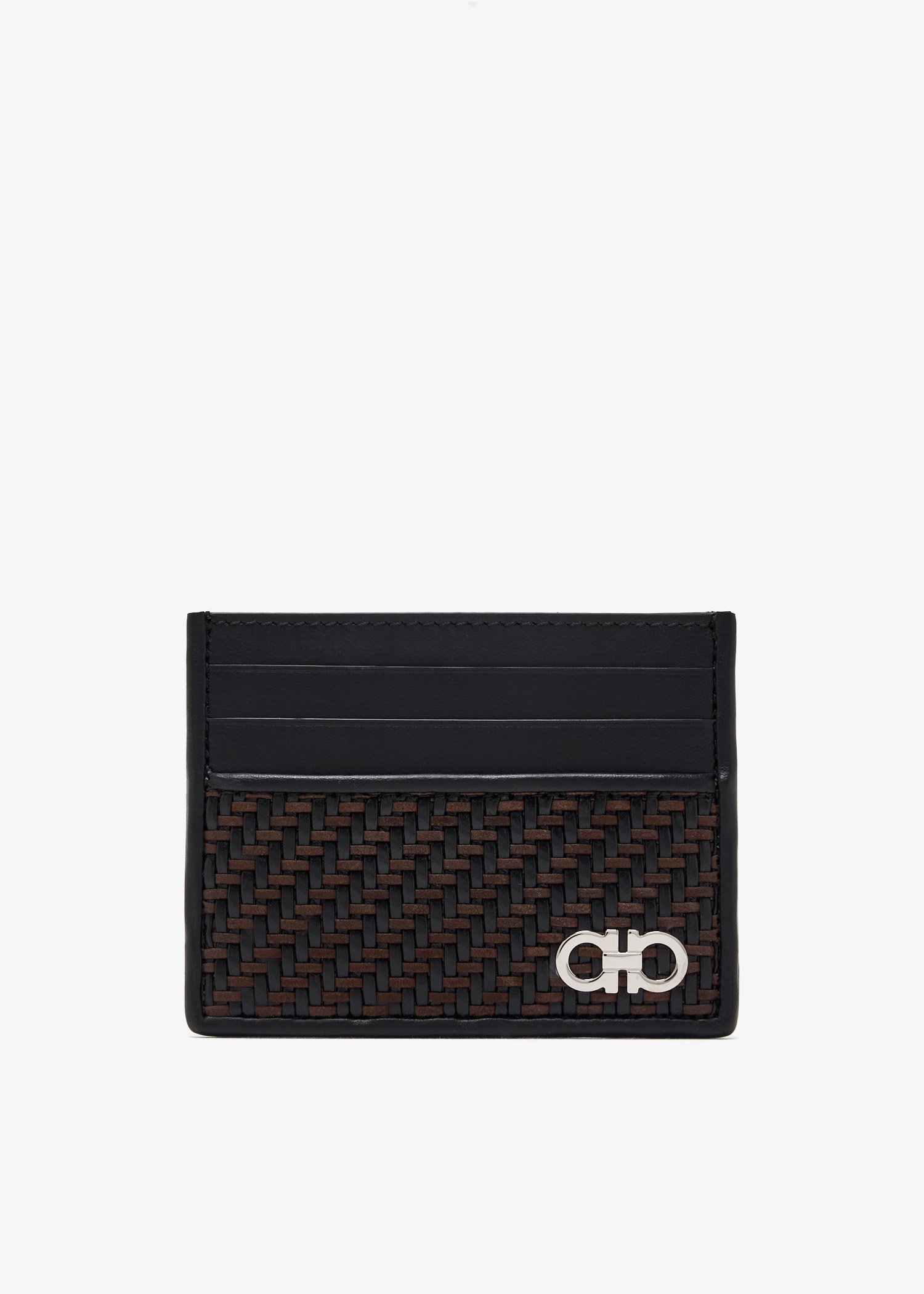 Gancio woven cardholder, Black
Gancio woven cardholder, Black
