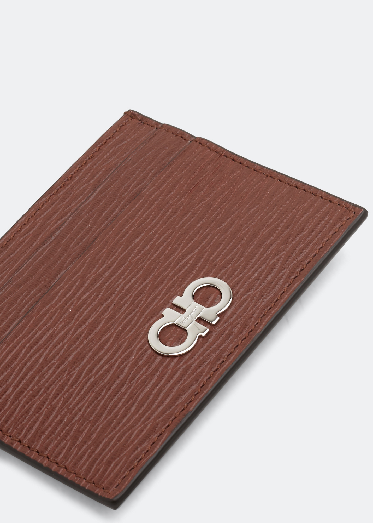 Gancini card holder, Brown