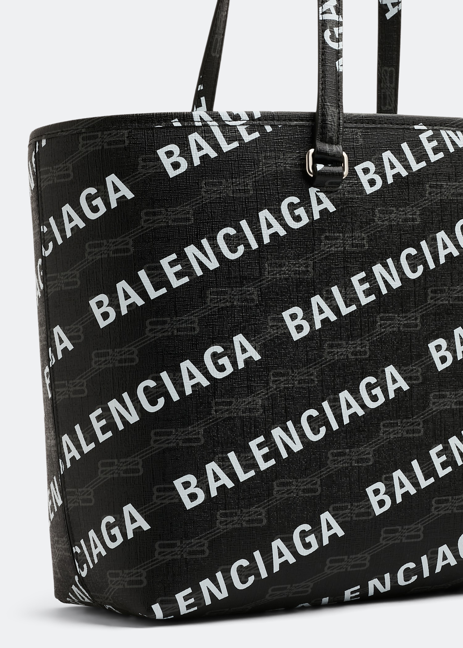Signature Medium East-West Shopper tote bag, Black