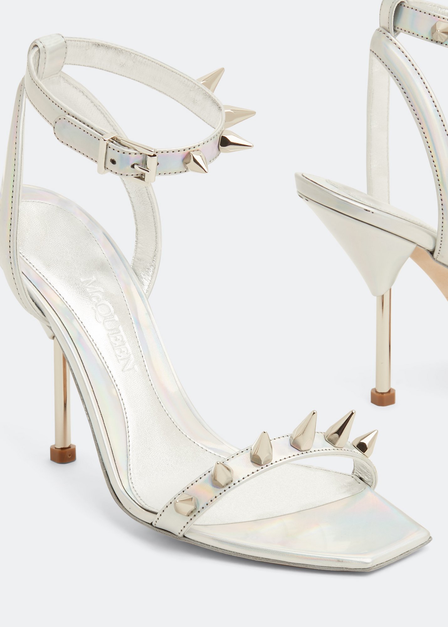 Punk stud sandals, Silver
