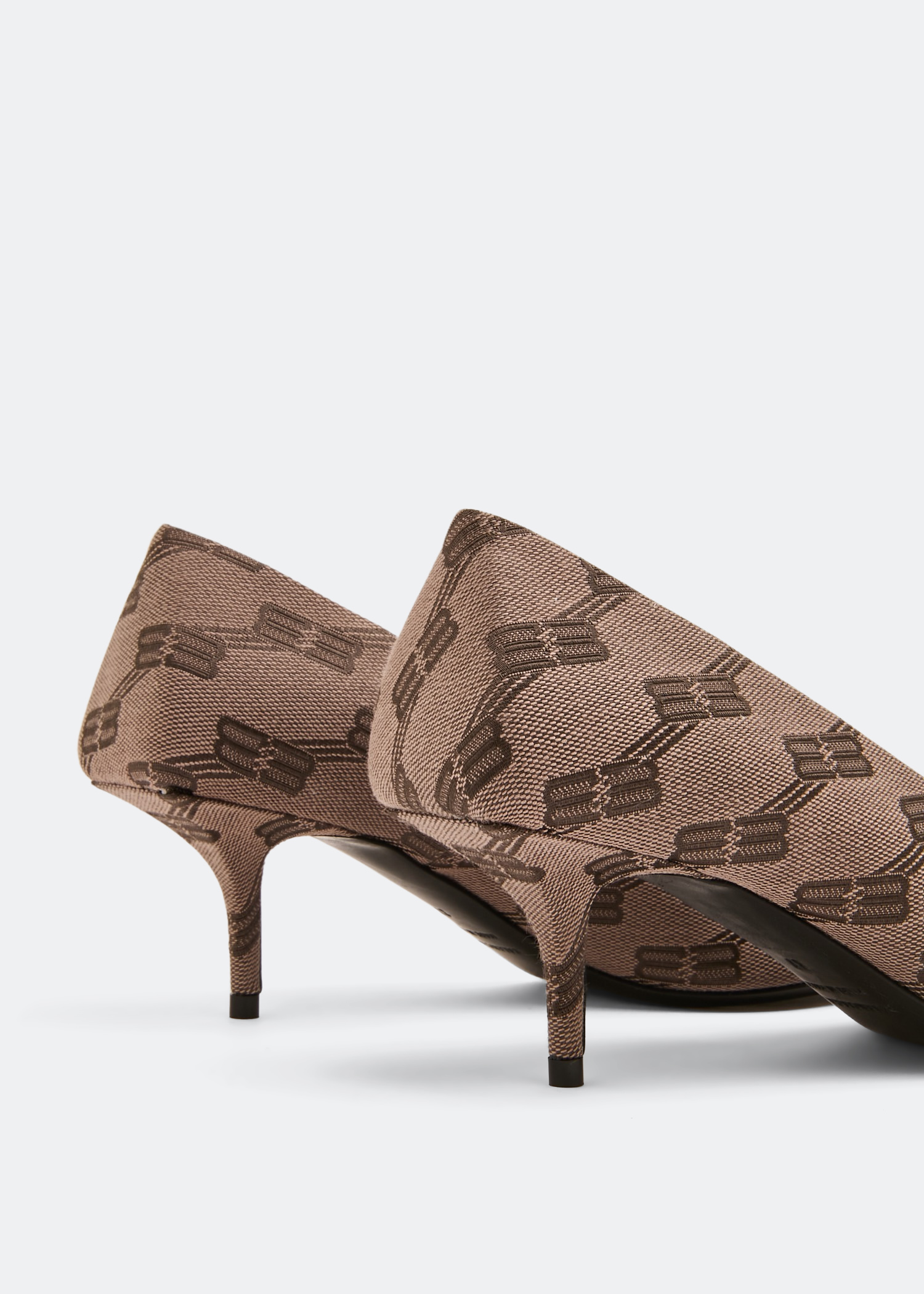 Square Knife BB Monogram pumps, Brown