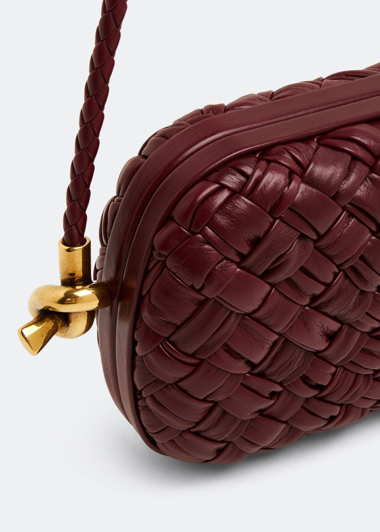 Knot Minaudiere shoulder bag, Burgundy